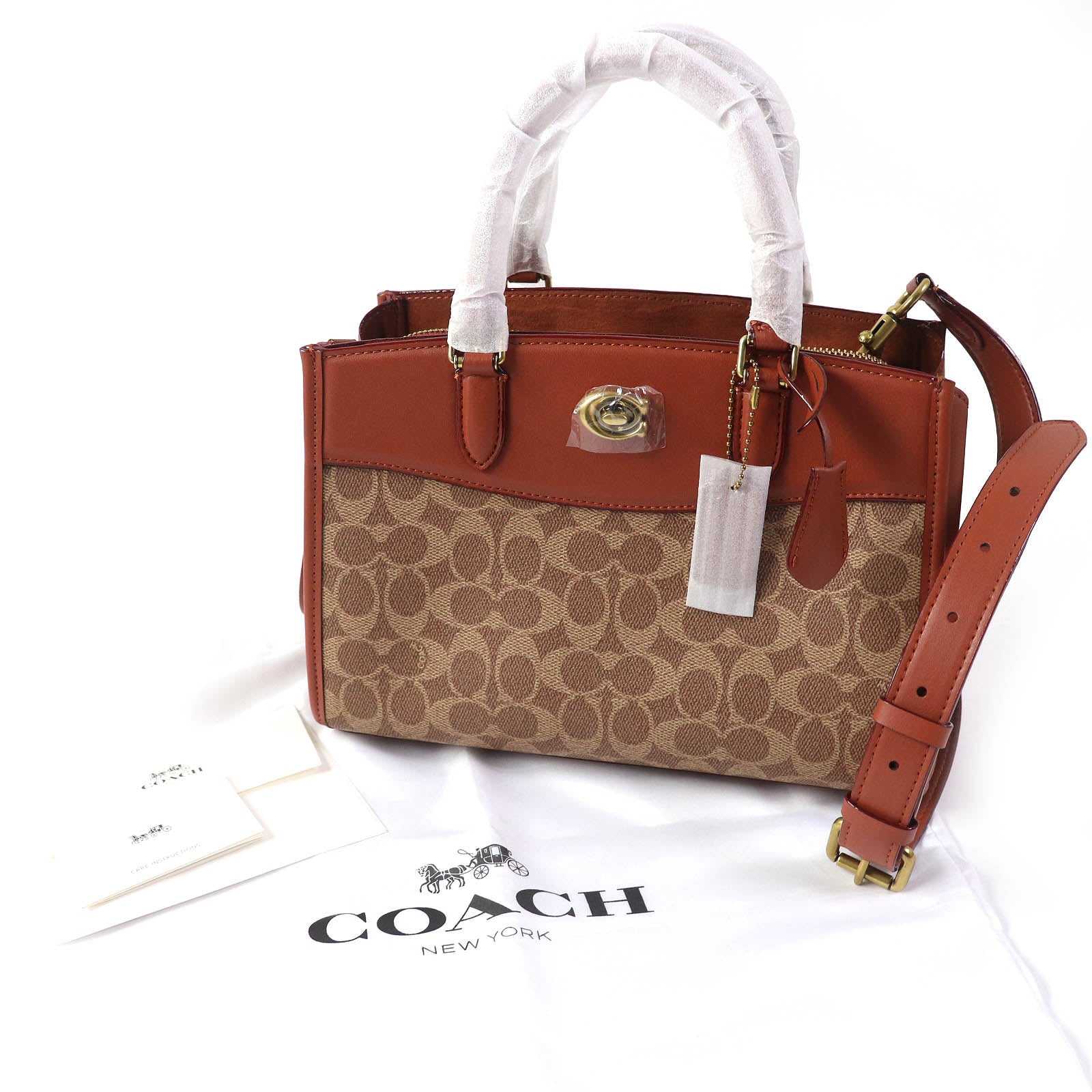 COACH Brook Carryall Signature Canvas 2WAY Tote Bag