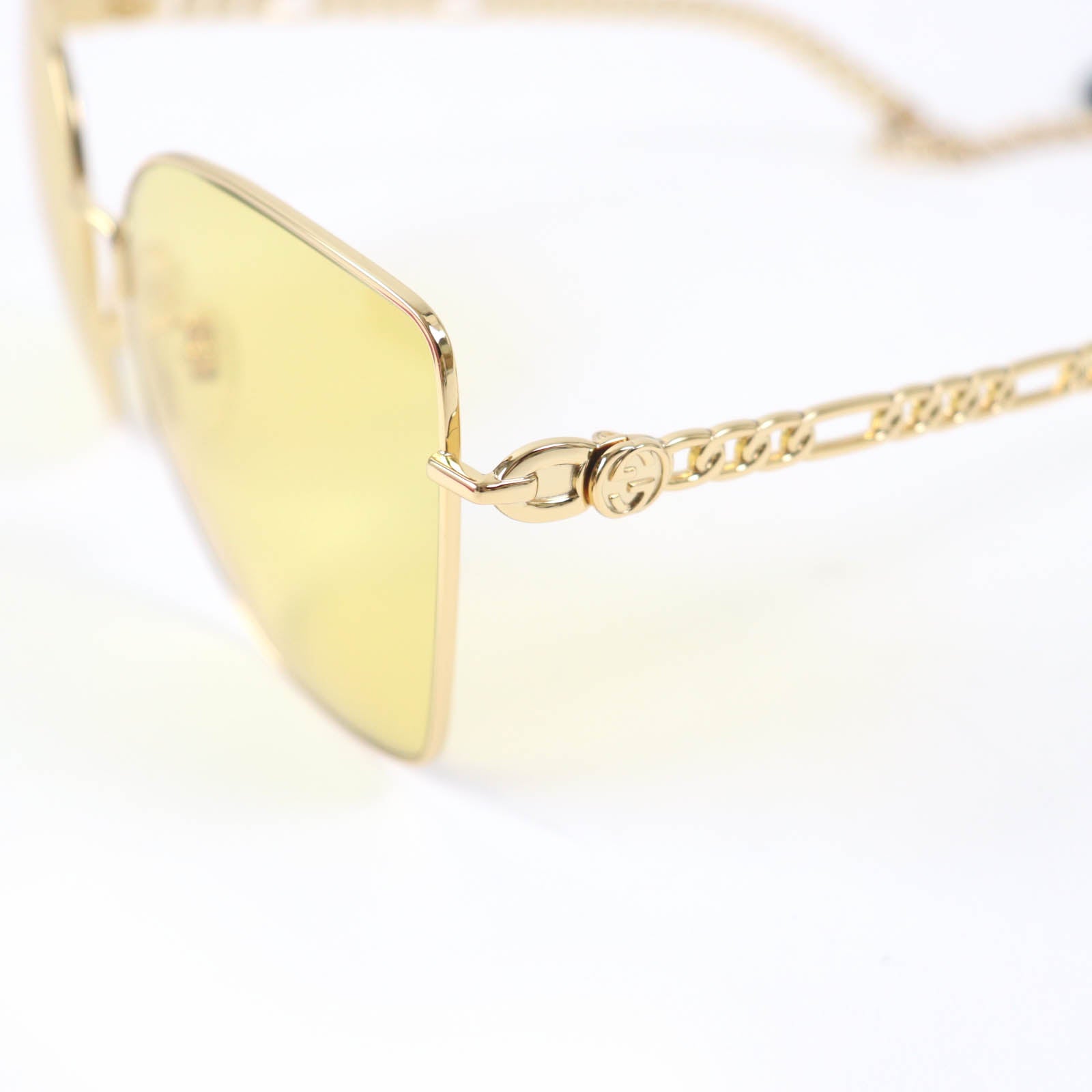 Gucci GG0721S Sunglasses Gold Yellow Women