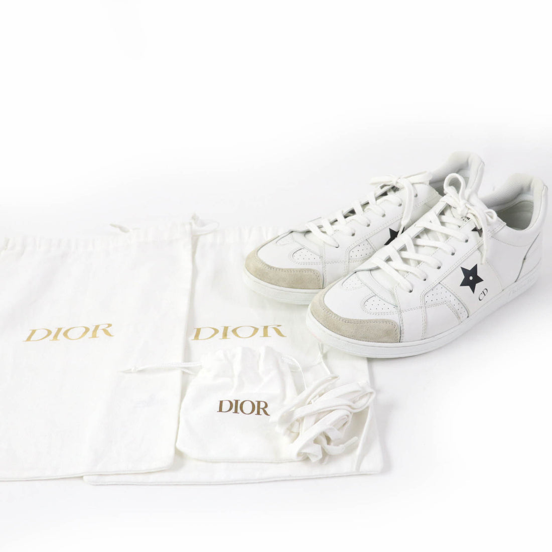 Dior Star Leather Low Cut Sneakers White