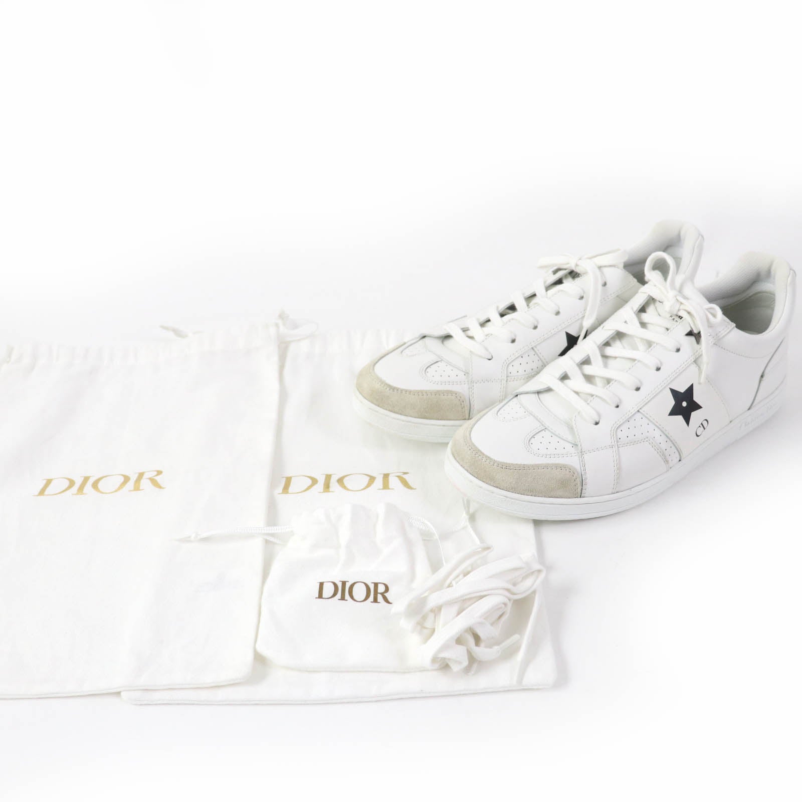 Dior Star Leather Low Cut Sneakers White 39