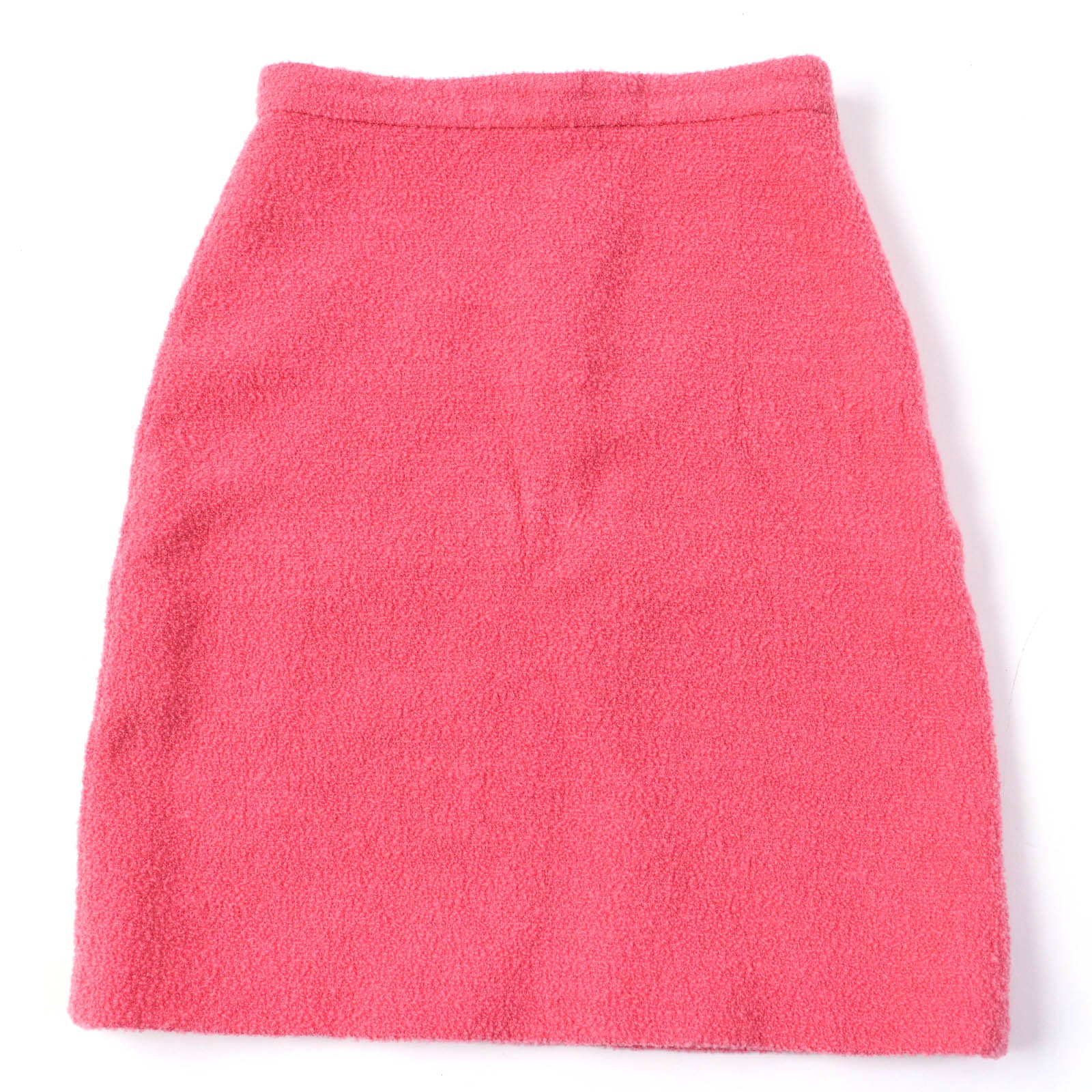 GUCCI Wool Nylon Tweed A-line Skirt Pink 36