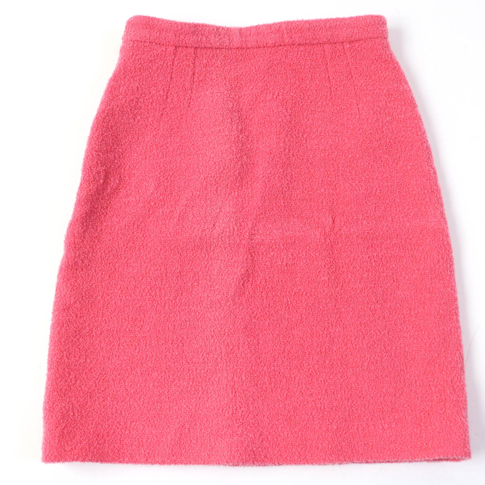 GUCCI Wool Nylon Tweed A-line Skirt Pink 36