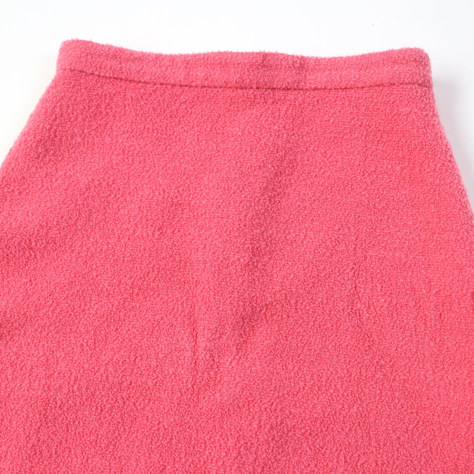 GUCCI Wool Nylon Tweed A-line Skirt Pink 36