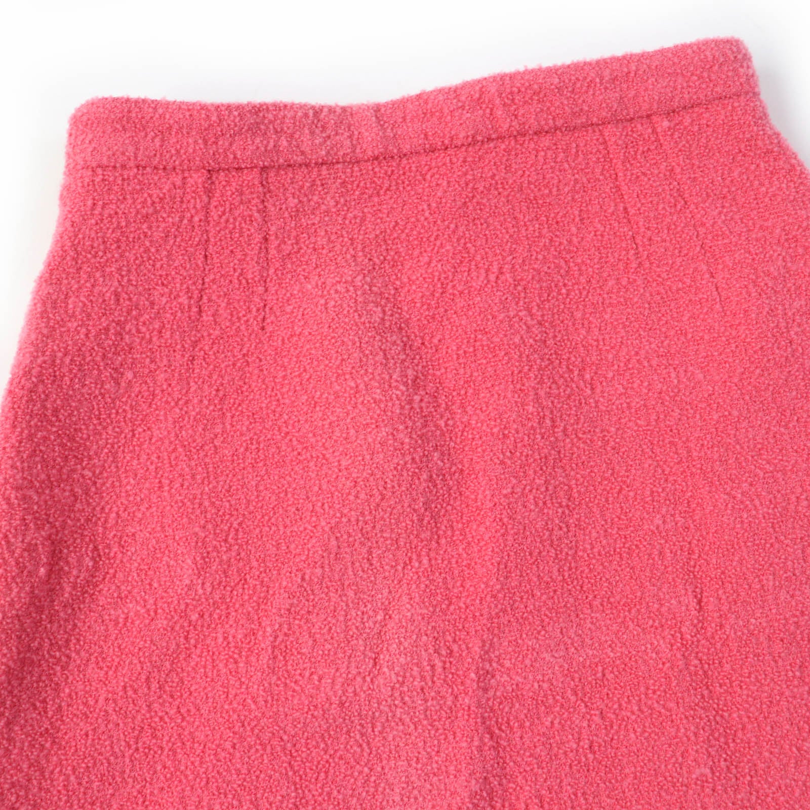 GUCCI Wool Nylon Tweed A-line Skirt Pink 36