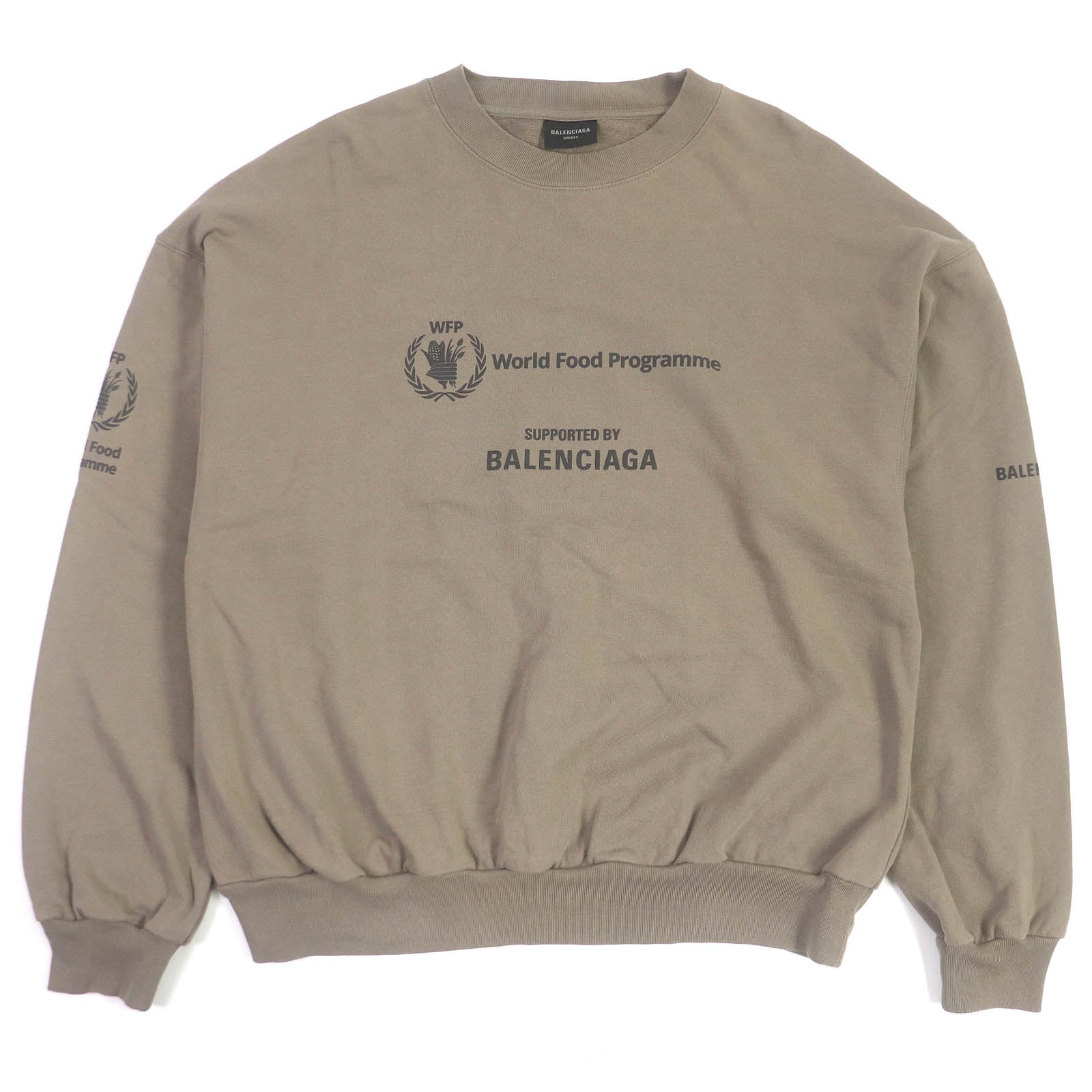 Balenciaga WFP Oversized Sweatshirt Beige S