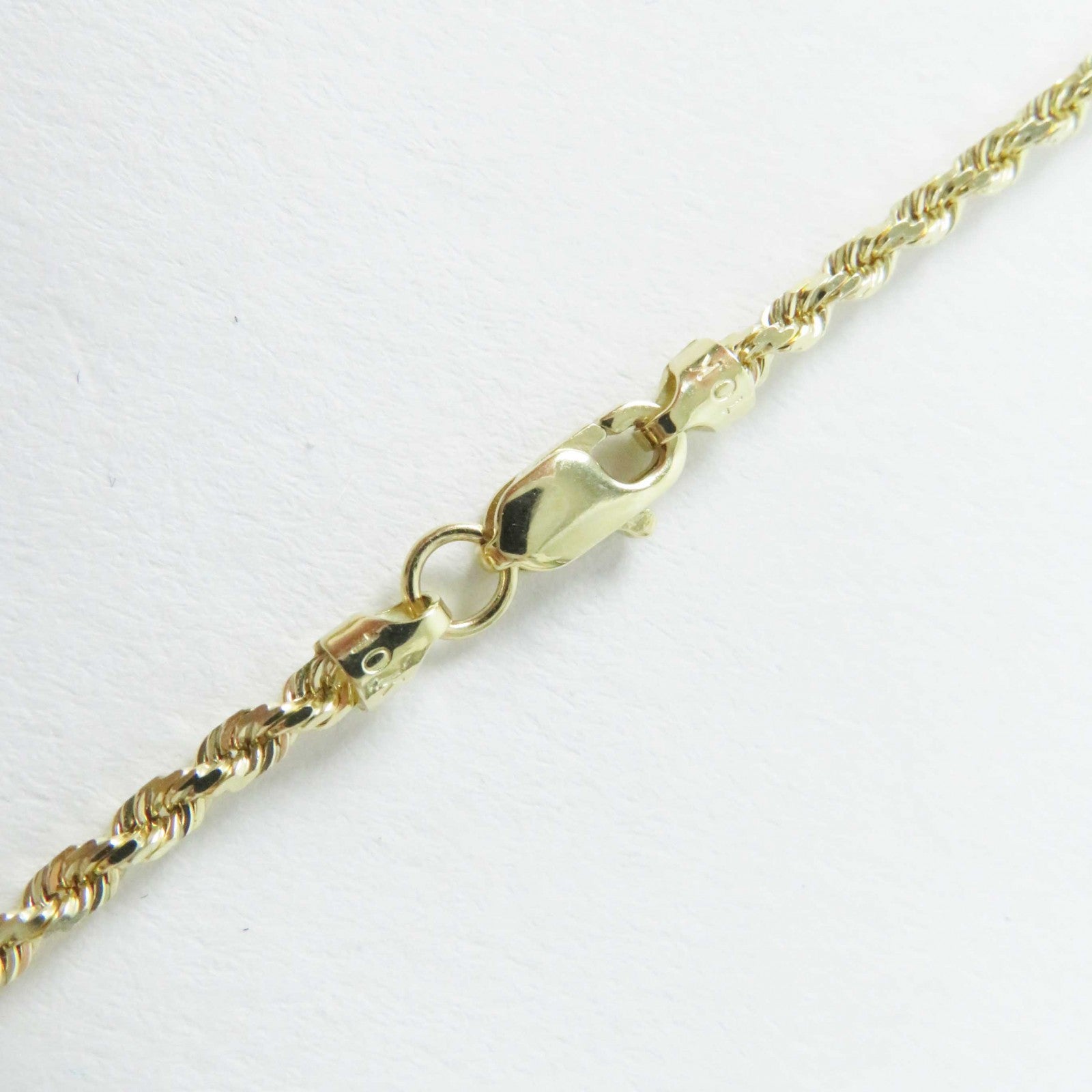 10K Yellow Gold Rope Necklace 7.9g