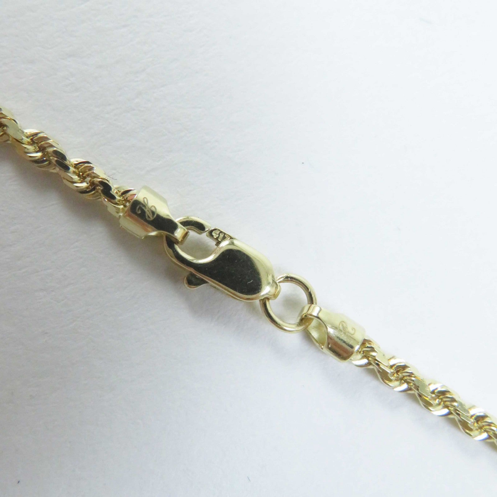 10K Yellow Gold Rope Necklace 7.9g