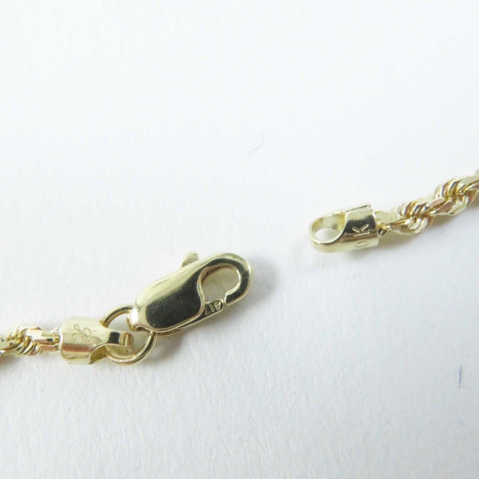 10K Yellow Gold Rope Necklace 7.9g