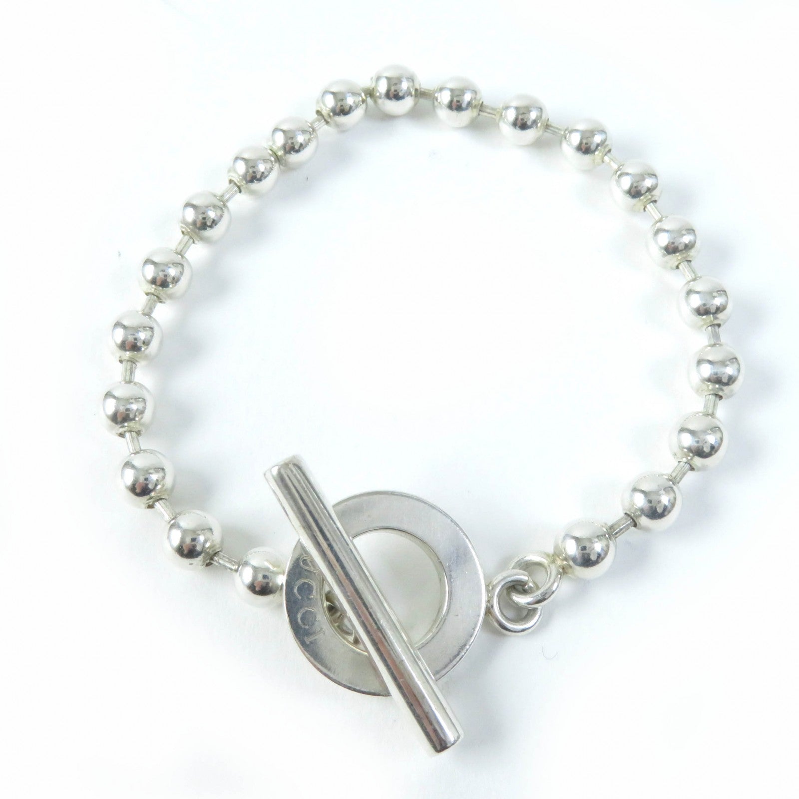 GUCCI AG925 Silver Bracelet Toggle Closure