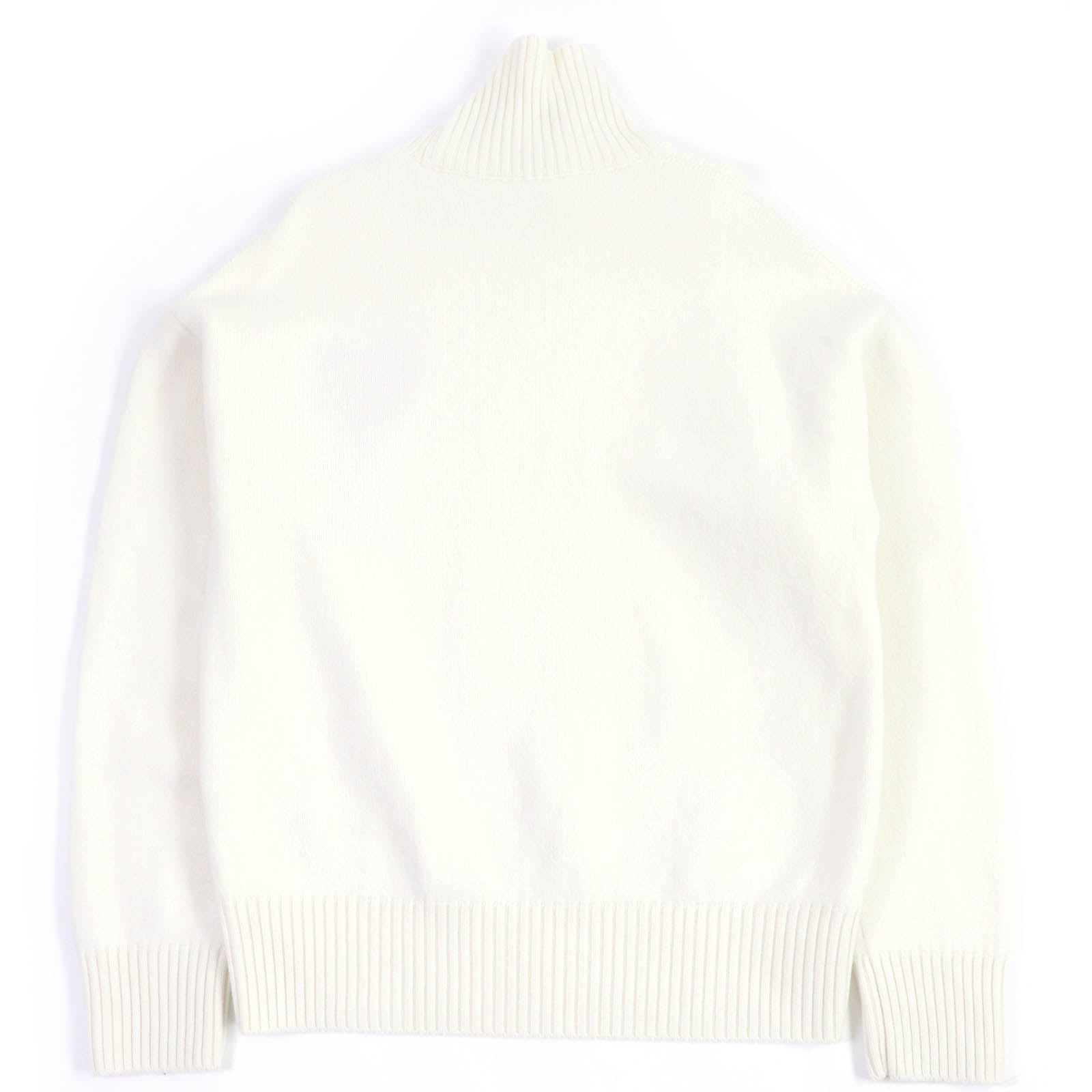 Wool Heart Logo Turtleneck Knit Sweater Ivory S