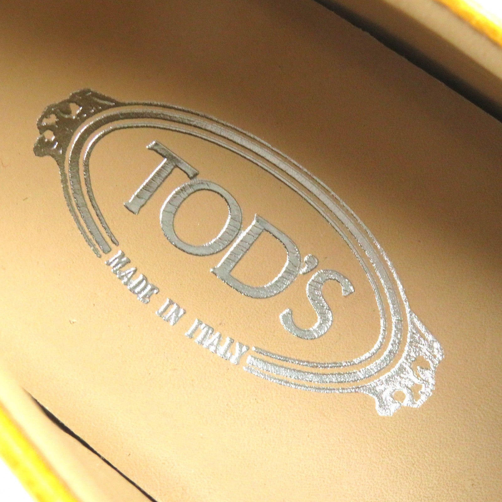 Tod's Leather Moccasins Yellow Size 10