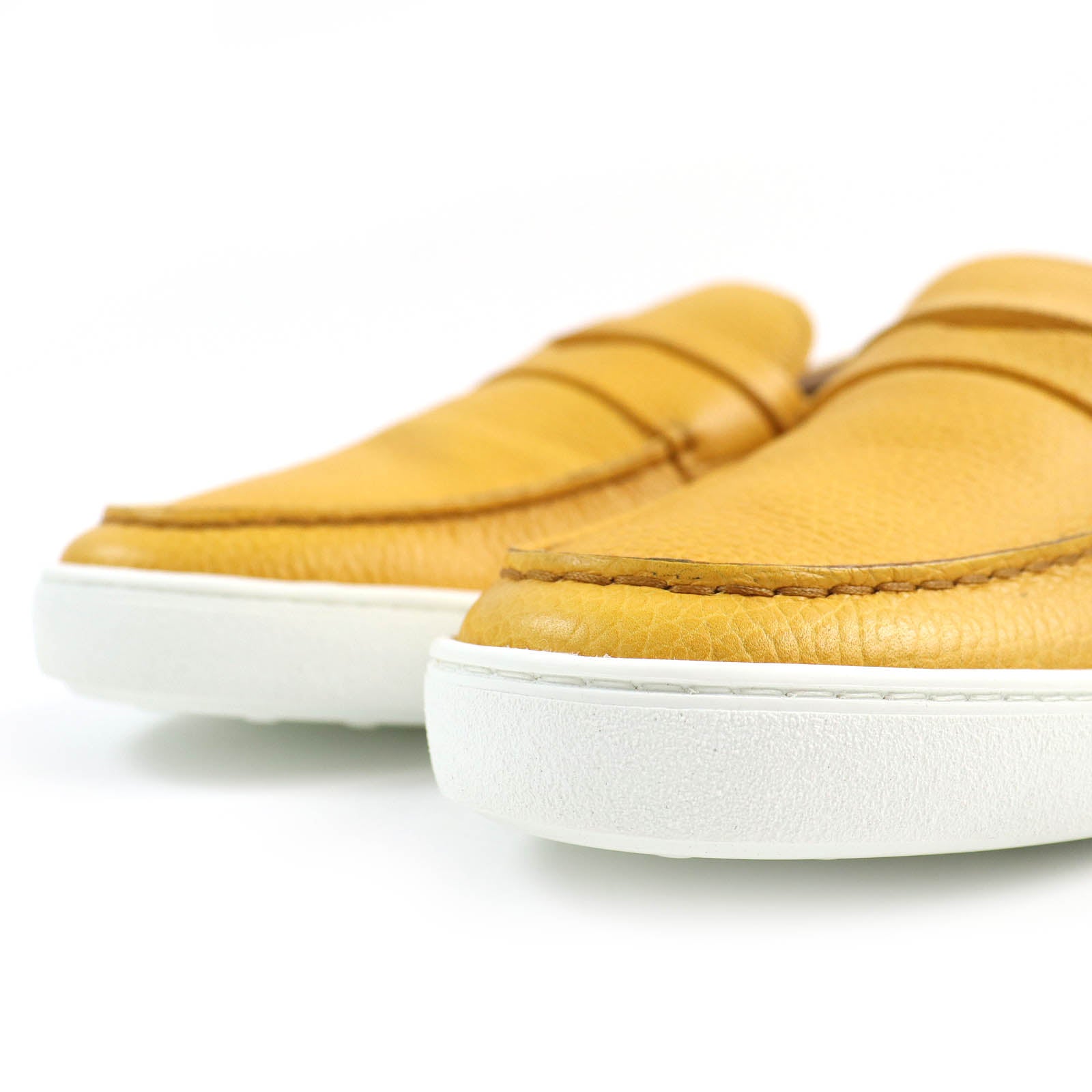 Tod's Leather Moccasins Yellow Size 10