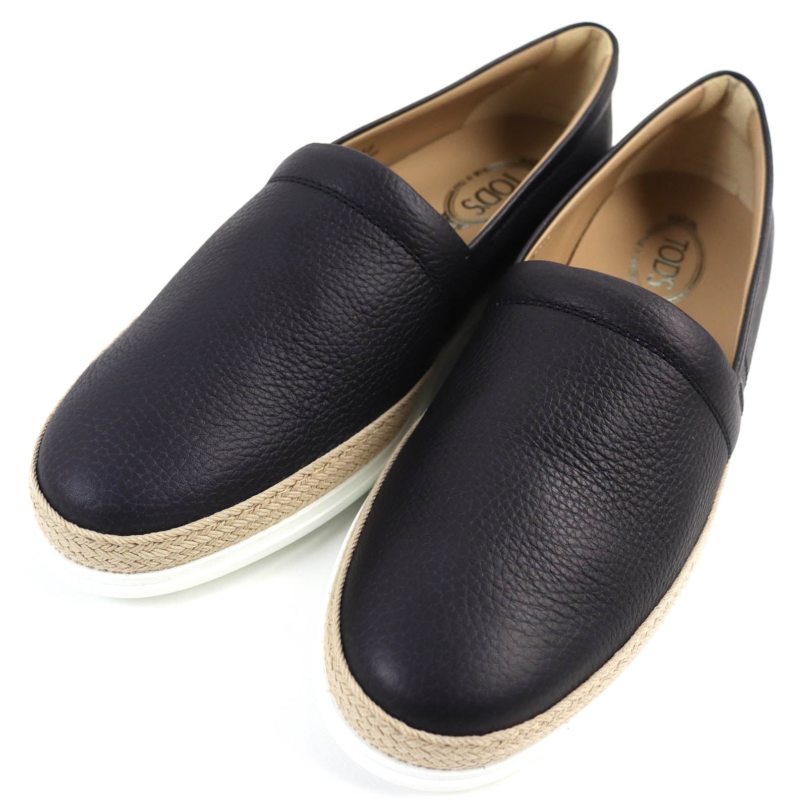 Tod's Leather Loafers Dark Navy Size 10