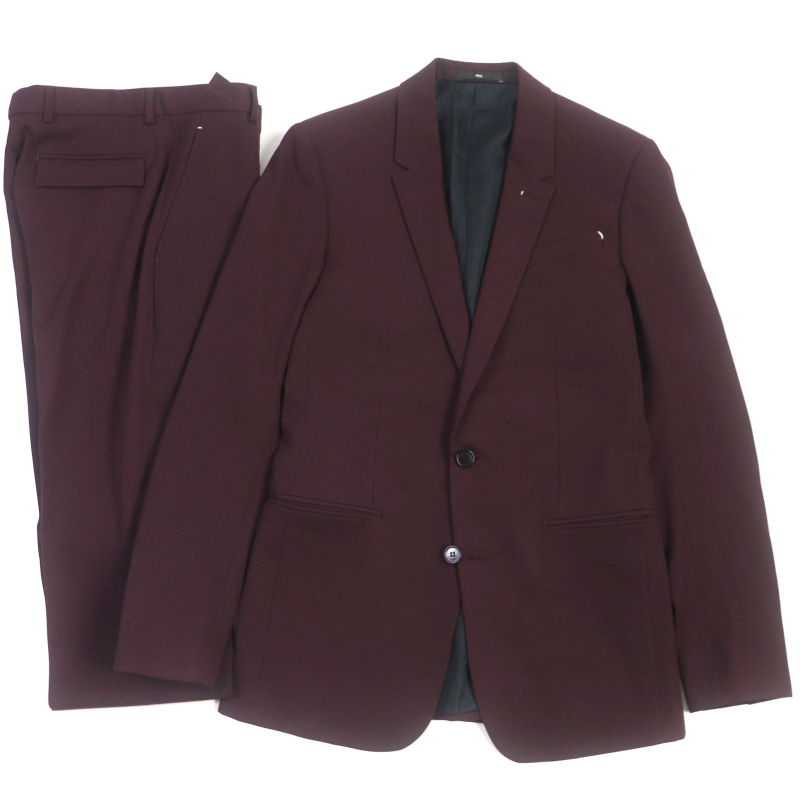 Berluti Wool Single Suit Bordeaux 44