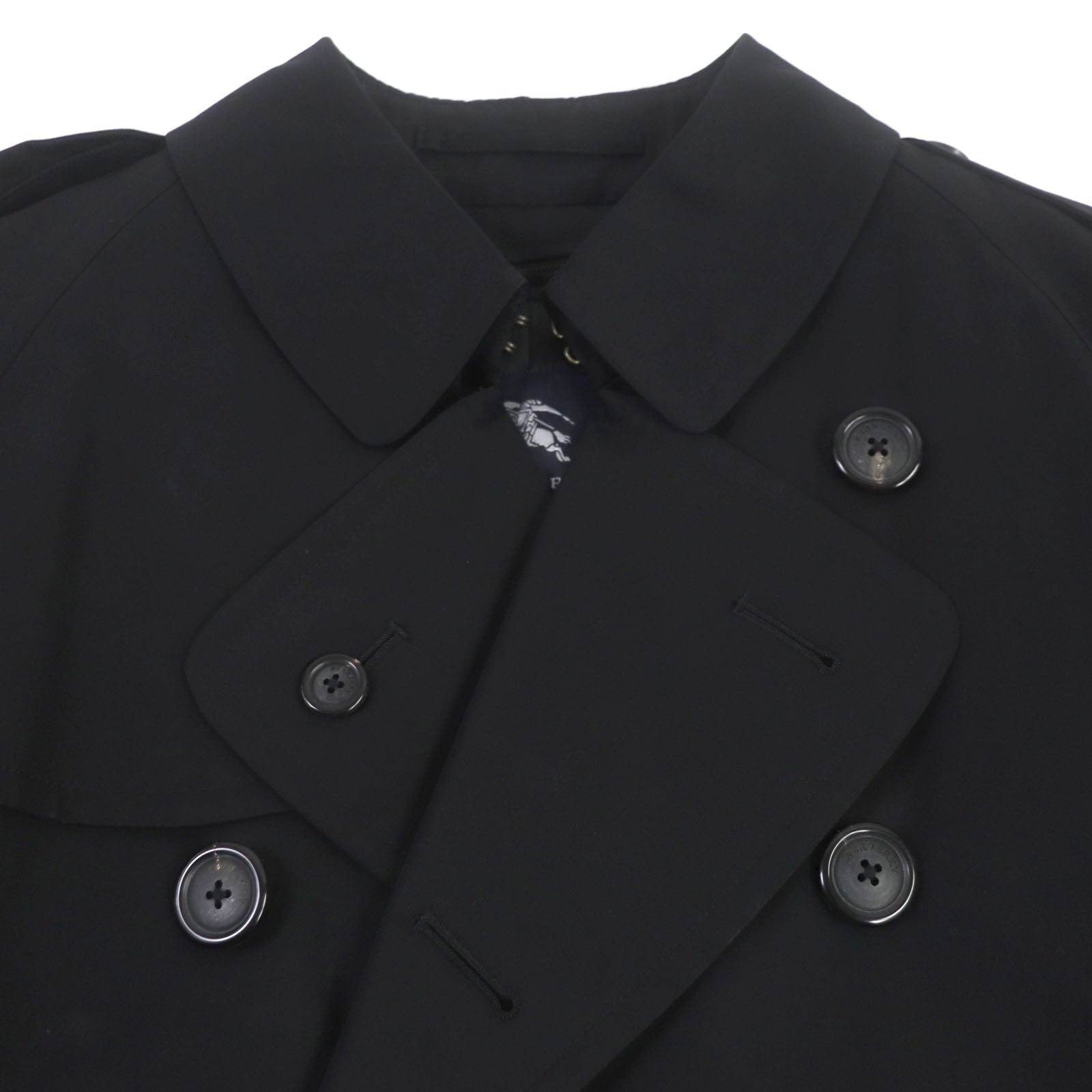 Burberry Trench Coat Black Cashmere Blend