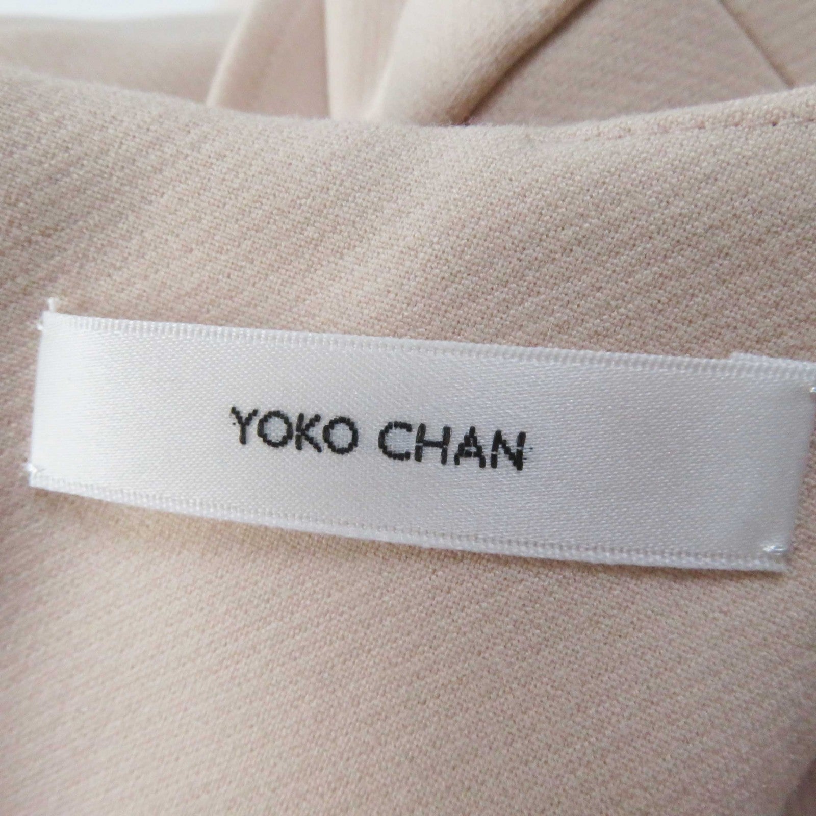 YOKO CHAN Flared Sleeve Faux Pearl Blouse Pink 36