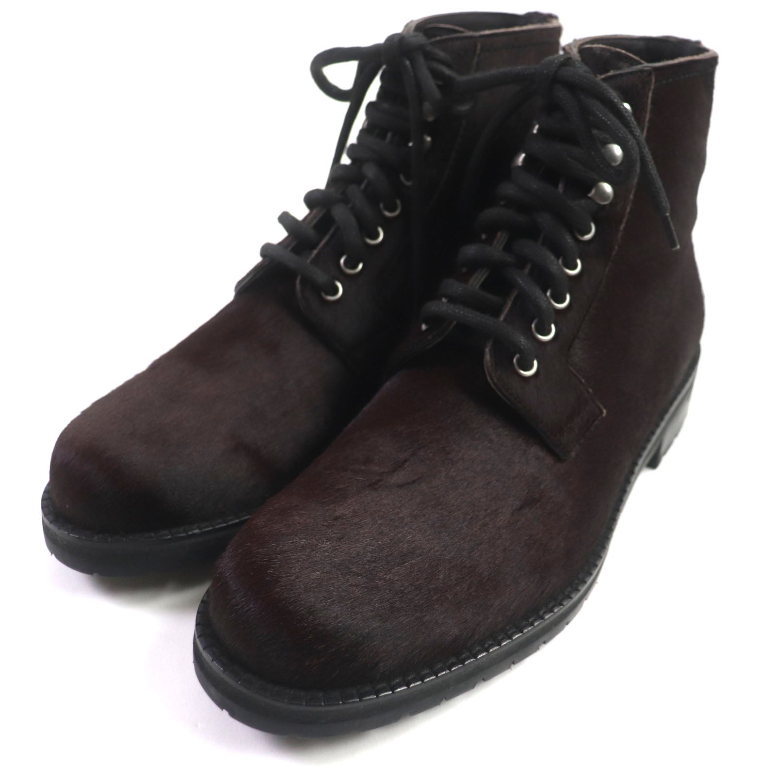 Louis Vuitton Leather Logo Lace-up Ankle Boots