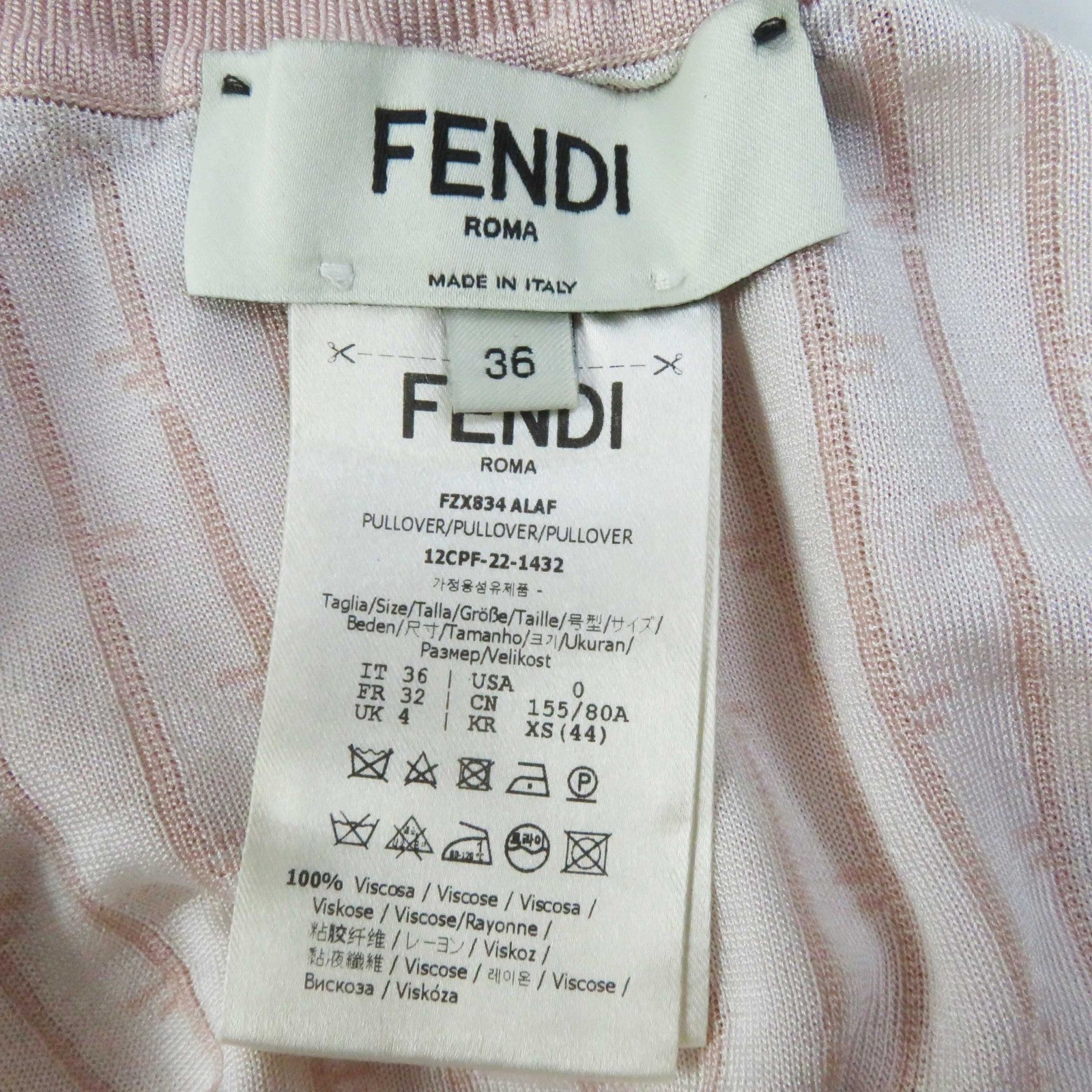 Fendi Rayon Set Light Pink Skirt Women