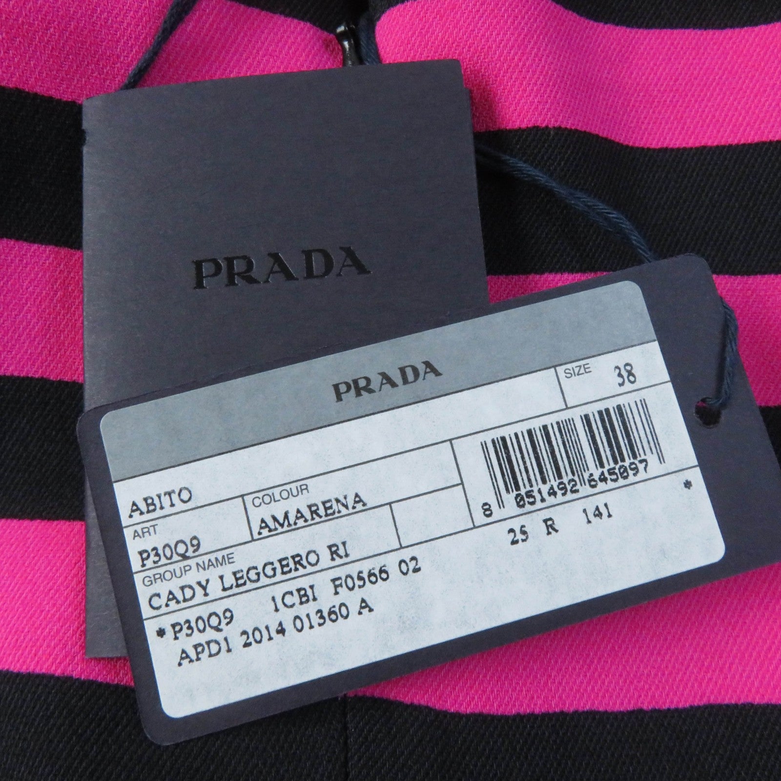 PRADA Rayon Boat Neck Short Sleeve Dress