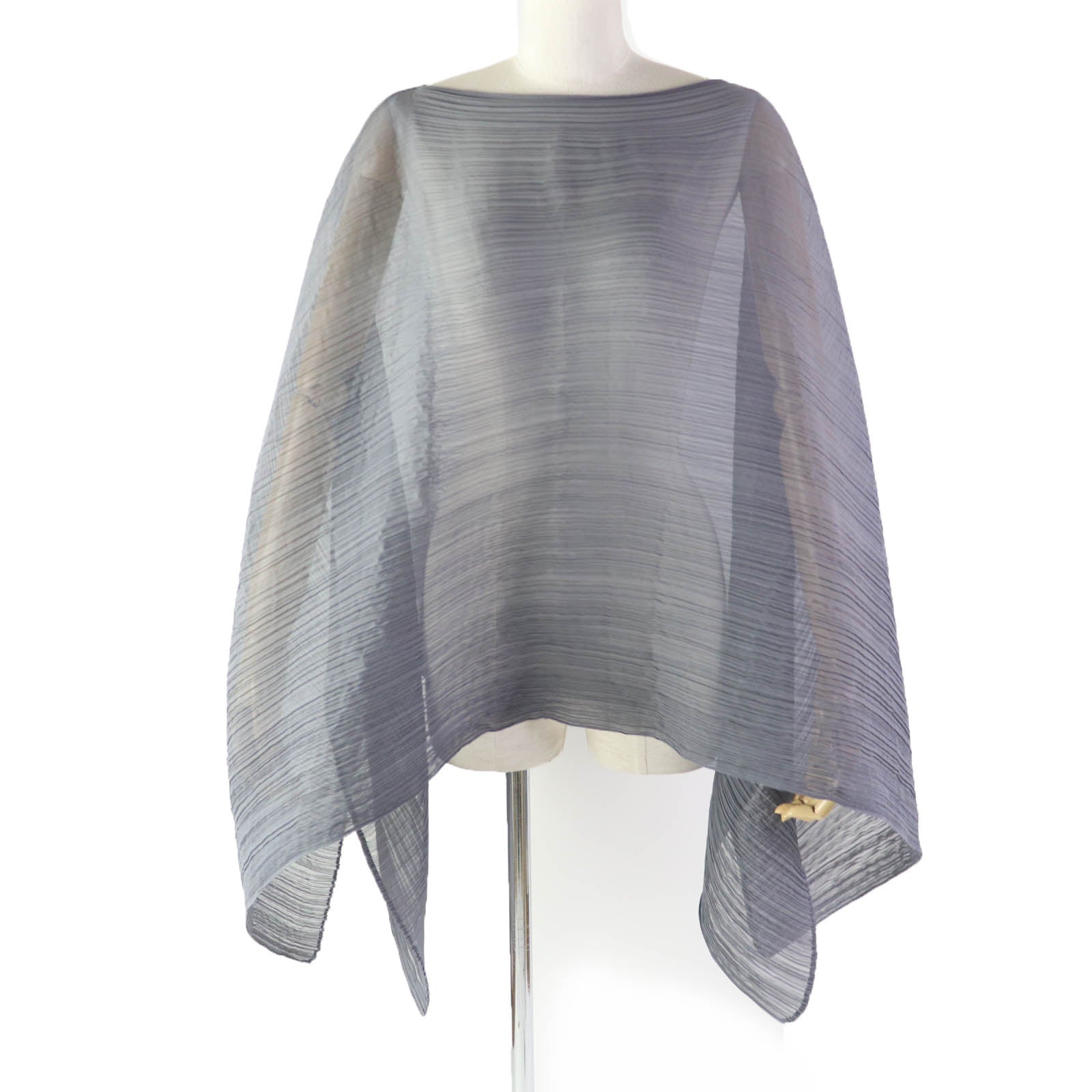 PLEATS PLEASE Polyester Poncho Gray Women