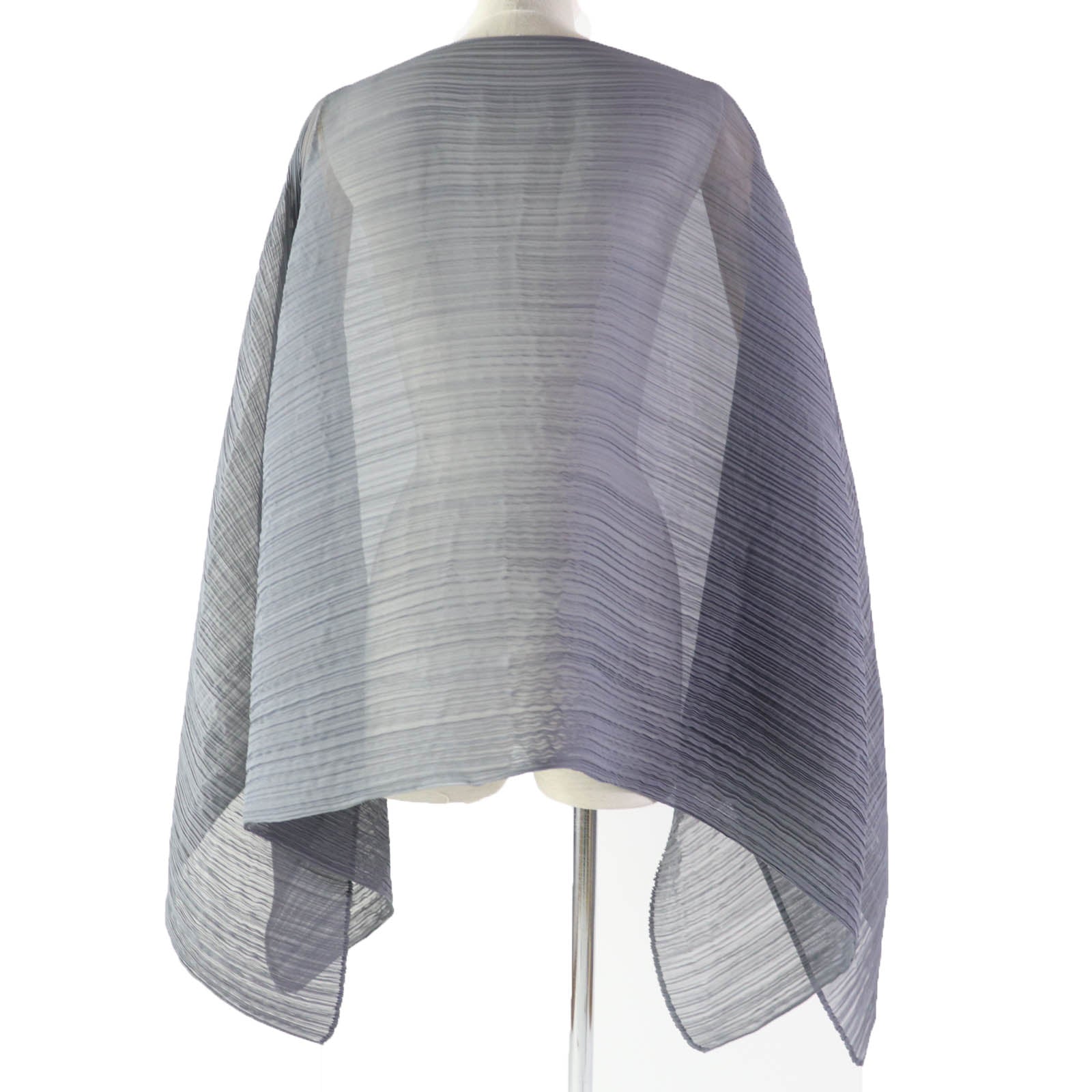 PLEATS PLEASE Polyester Poncho Gray Women