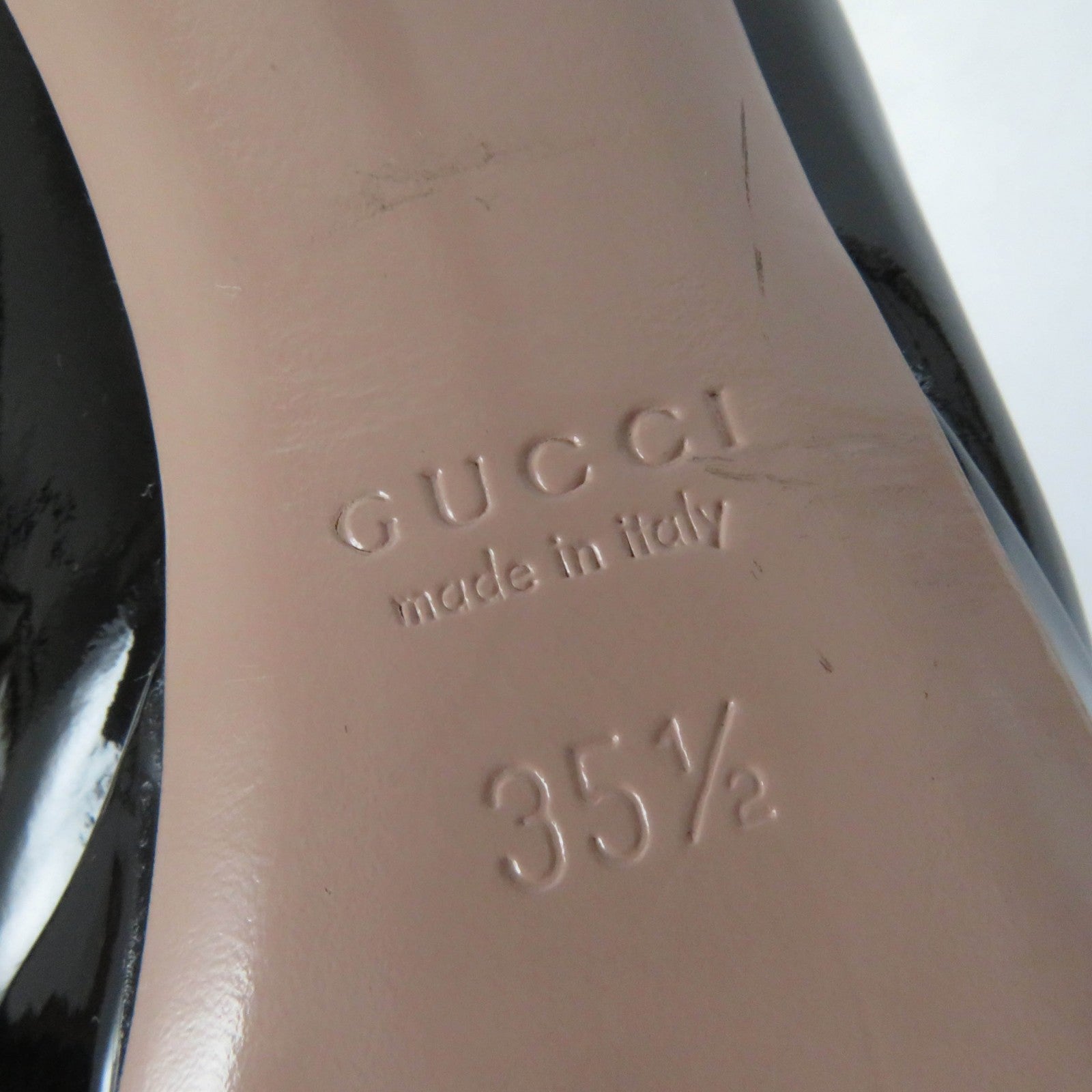 Gucci Patent Leather Pumps Black 35.5