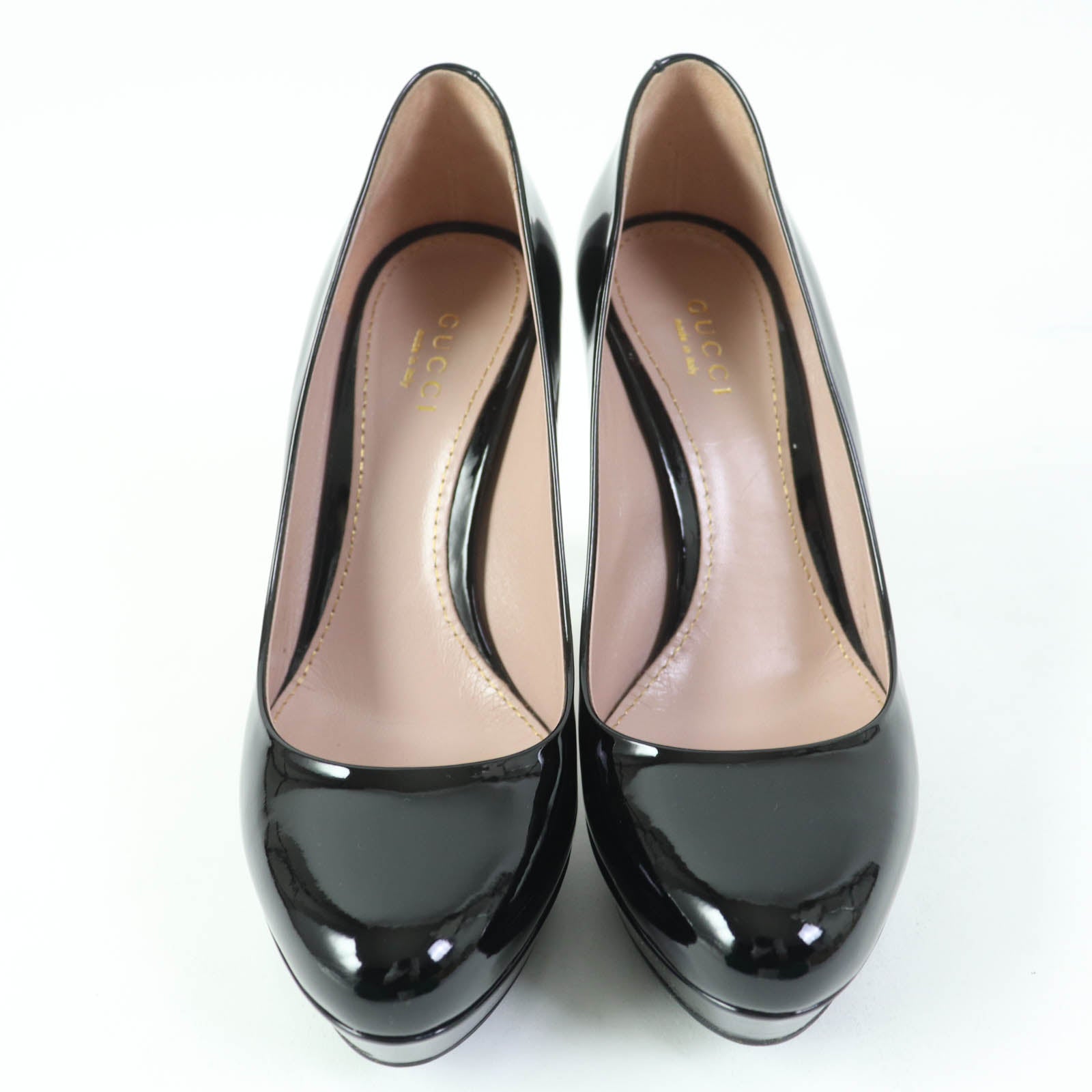 Gucci Patent Leather Pumps Black 35.5