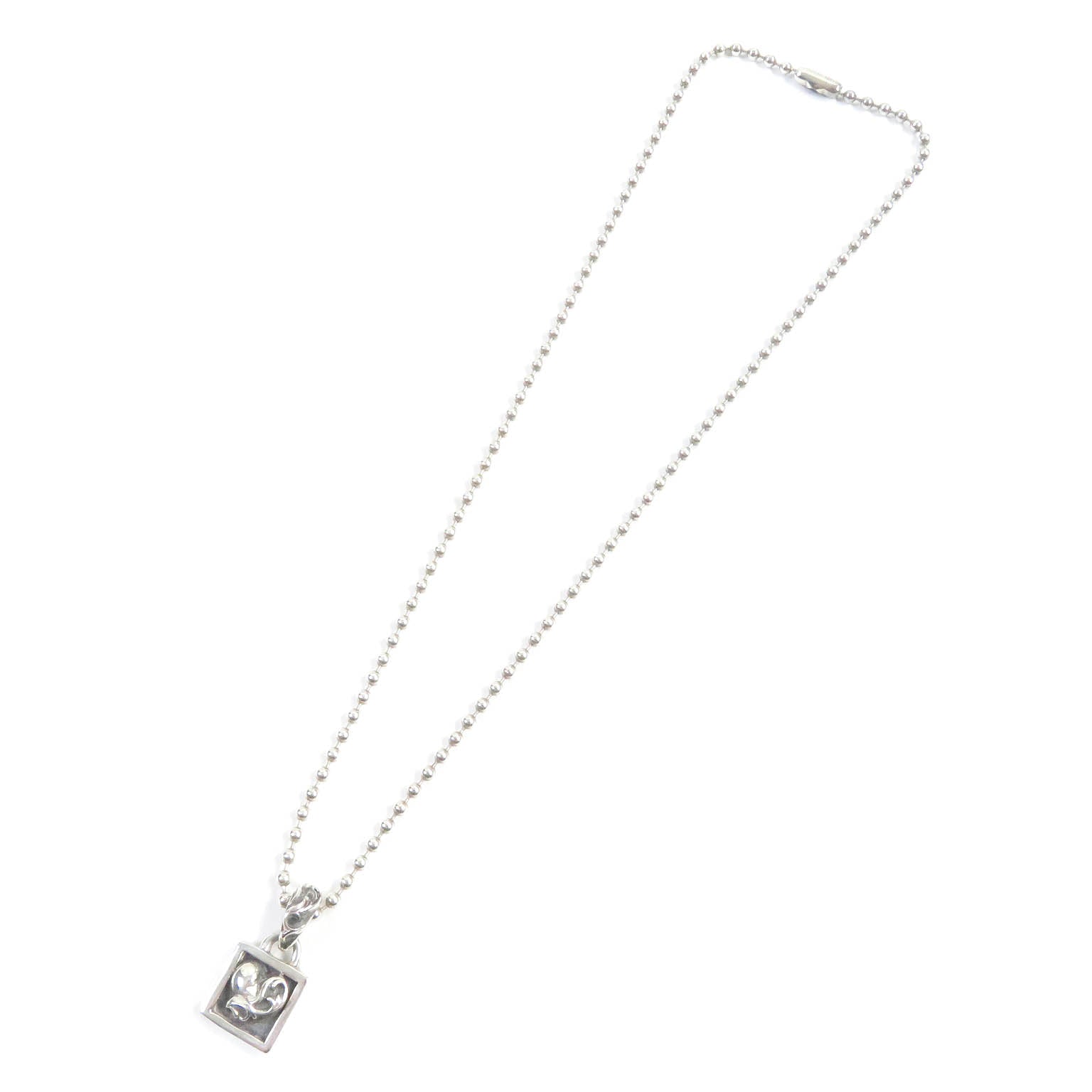 CHROME HEARTS SV925 Heart Square Pendant Necklace