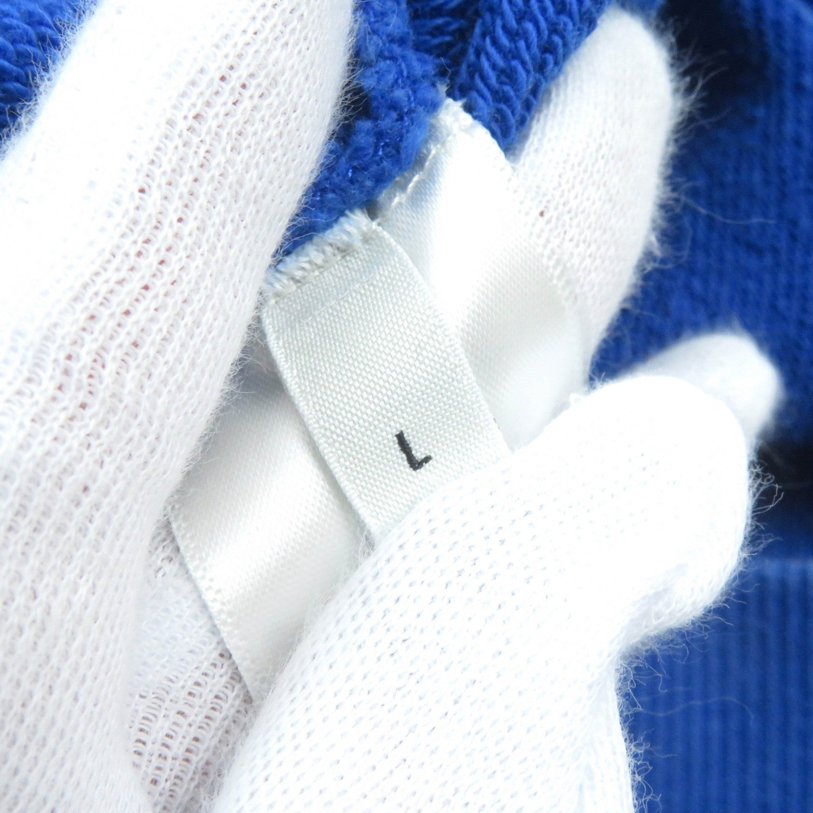 Celine Cotton Hood Logo Pullover Blue L