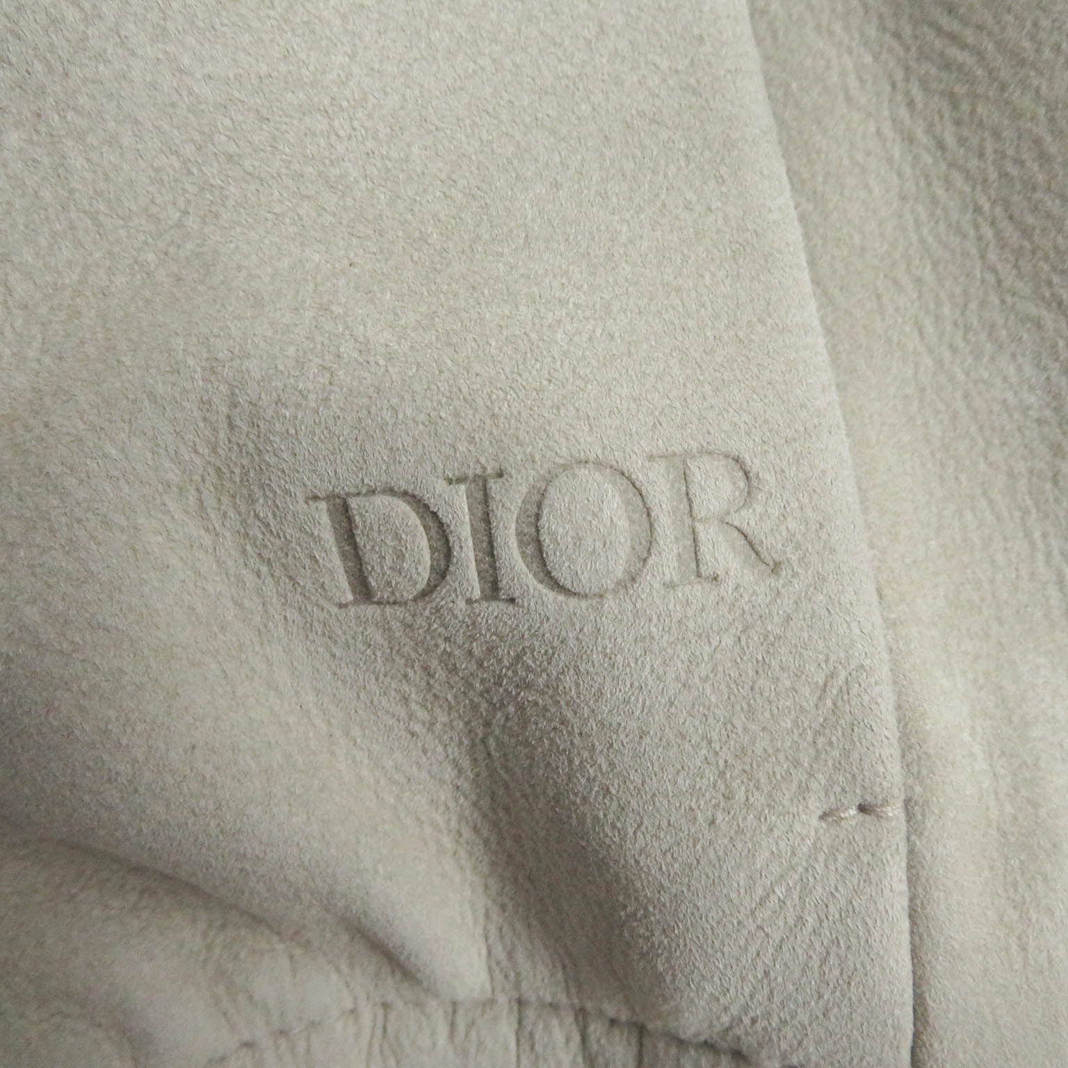 Dior Leather Jacket Beige 48 Italy