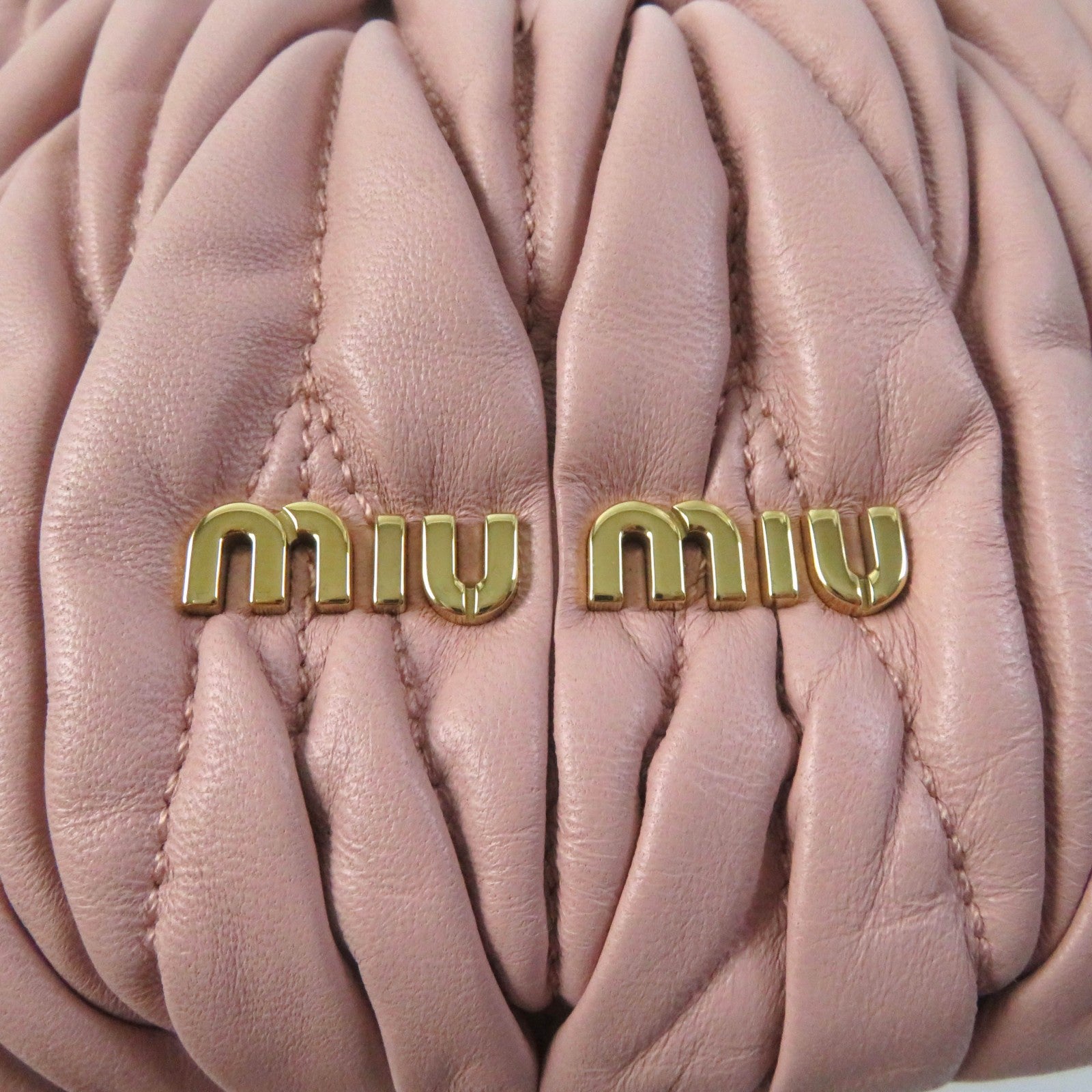 MIUMIU Leather Bucket Shoulder Bag