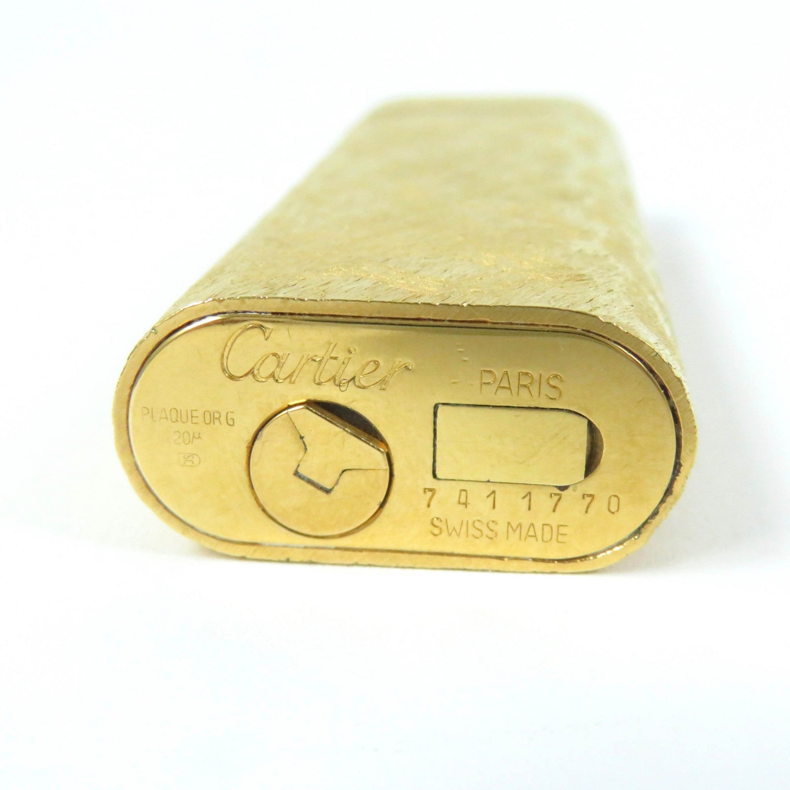 Cartier Oval Pattern Roller Gas Lighter Antique