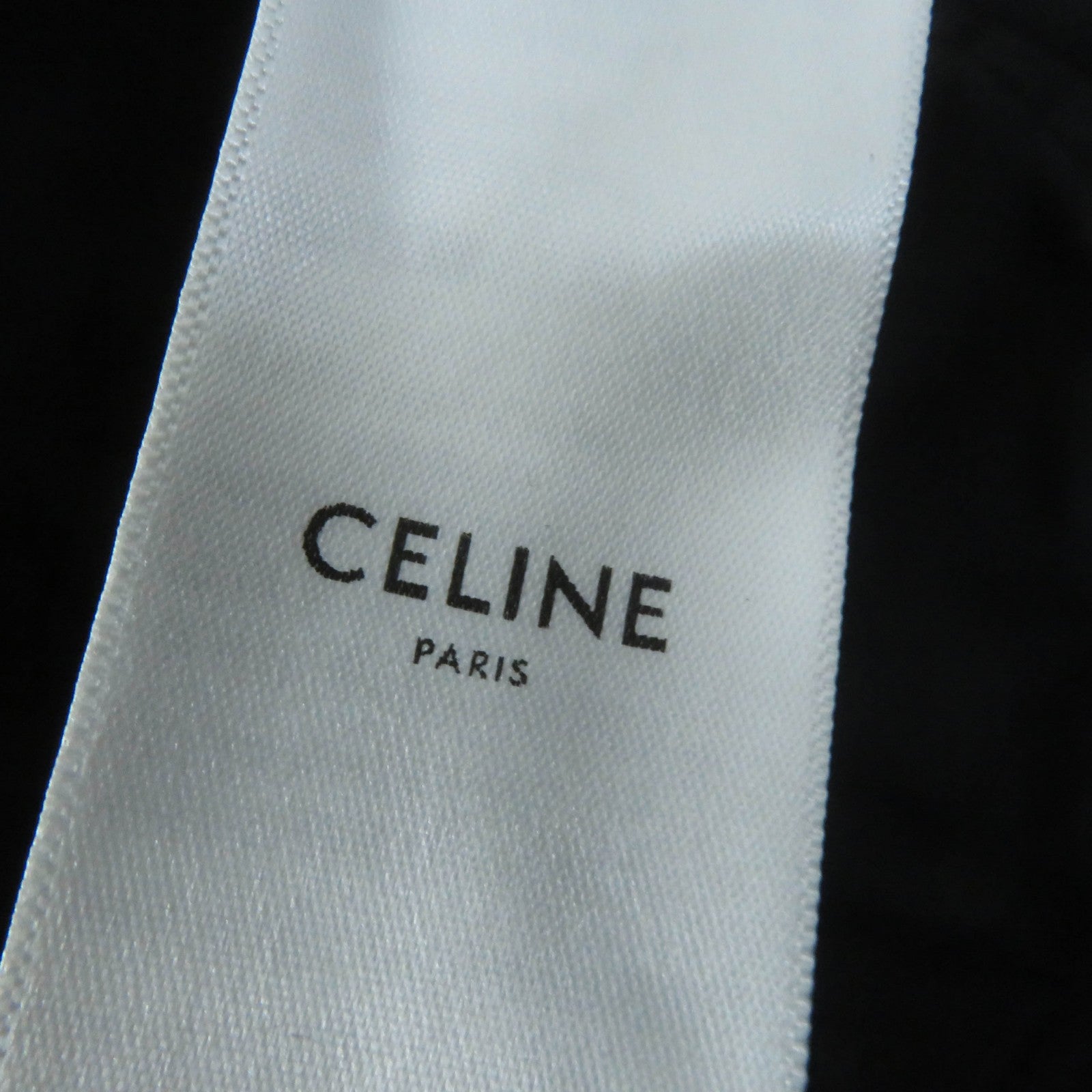 Celine Cotton Embroidered Logo Bucket Hat Black S