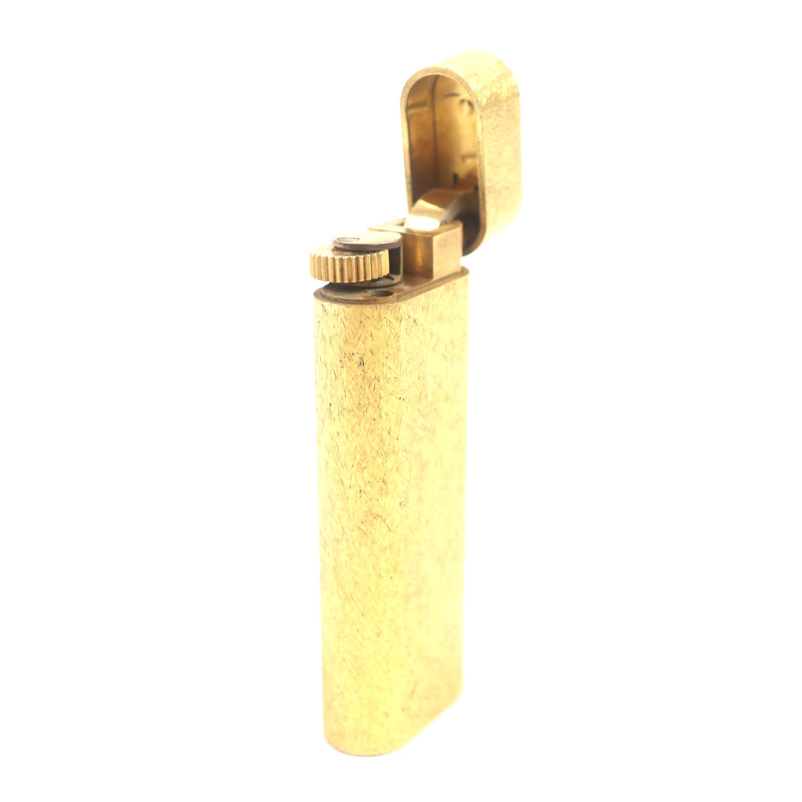 Cartier Oval Pattern Gas Lighter Gold Antique