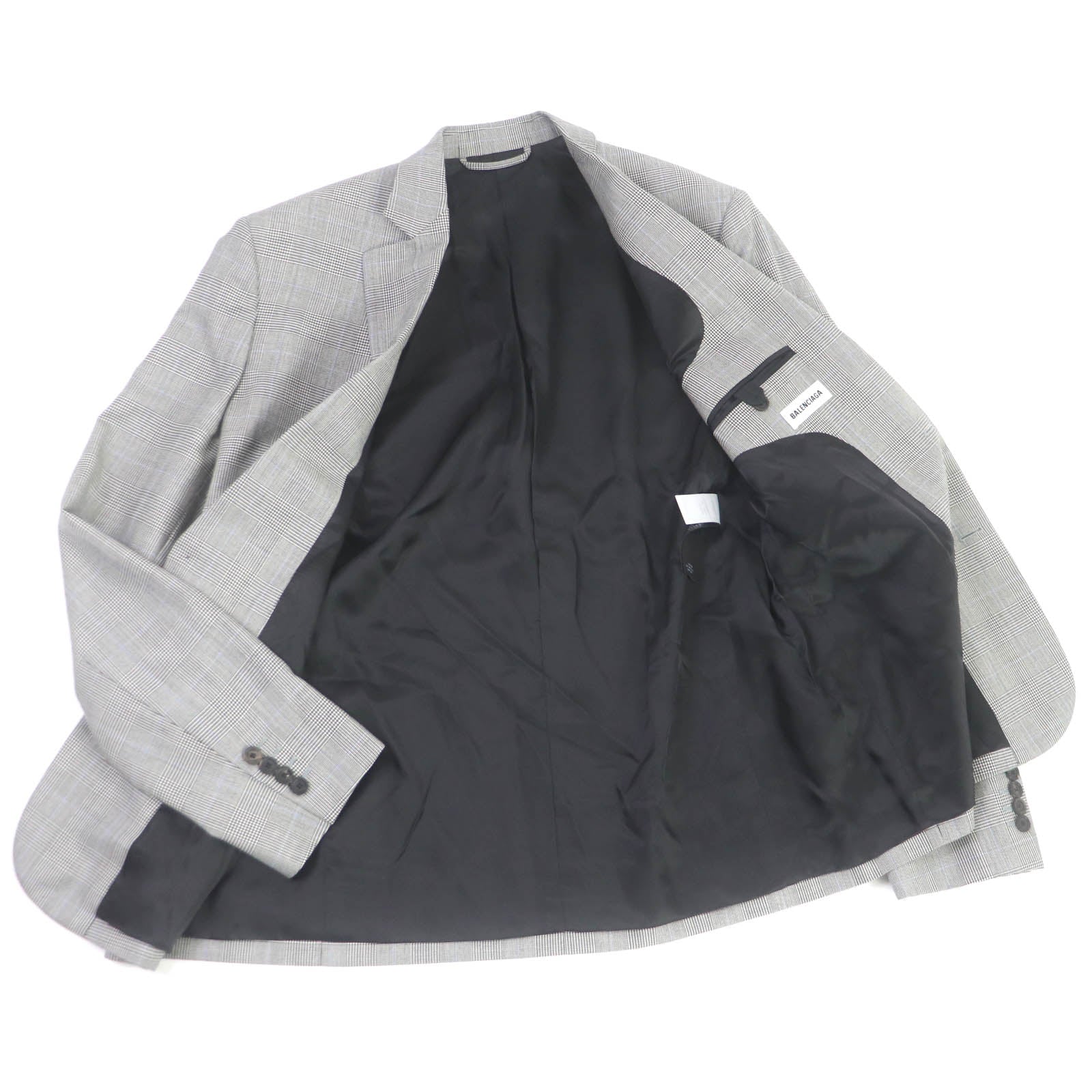 Balenciaga Wool Cupra Oversized Jacket Gray 34