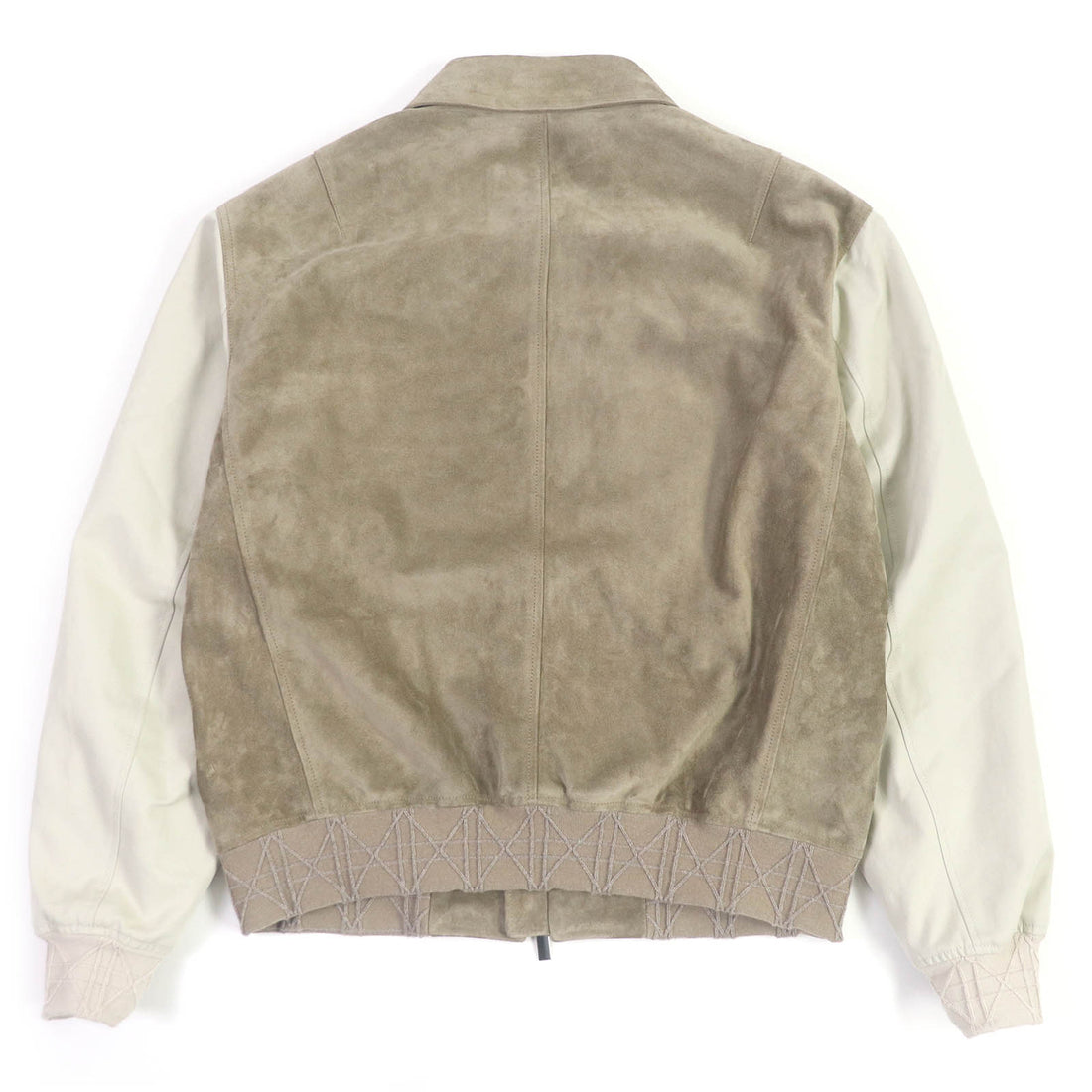 Dior Zipped Varsity Blouson Leather Beige 50