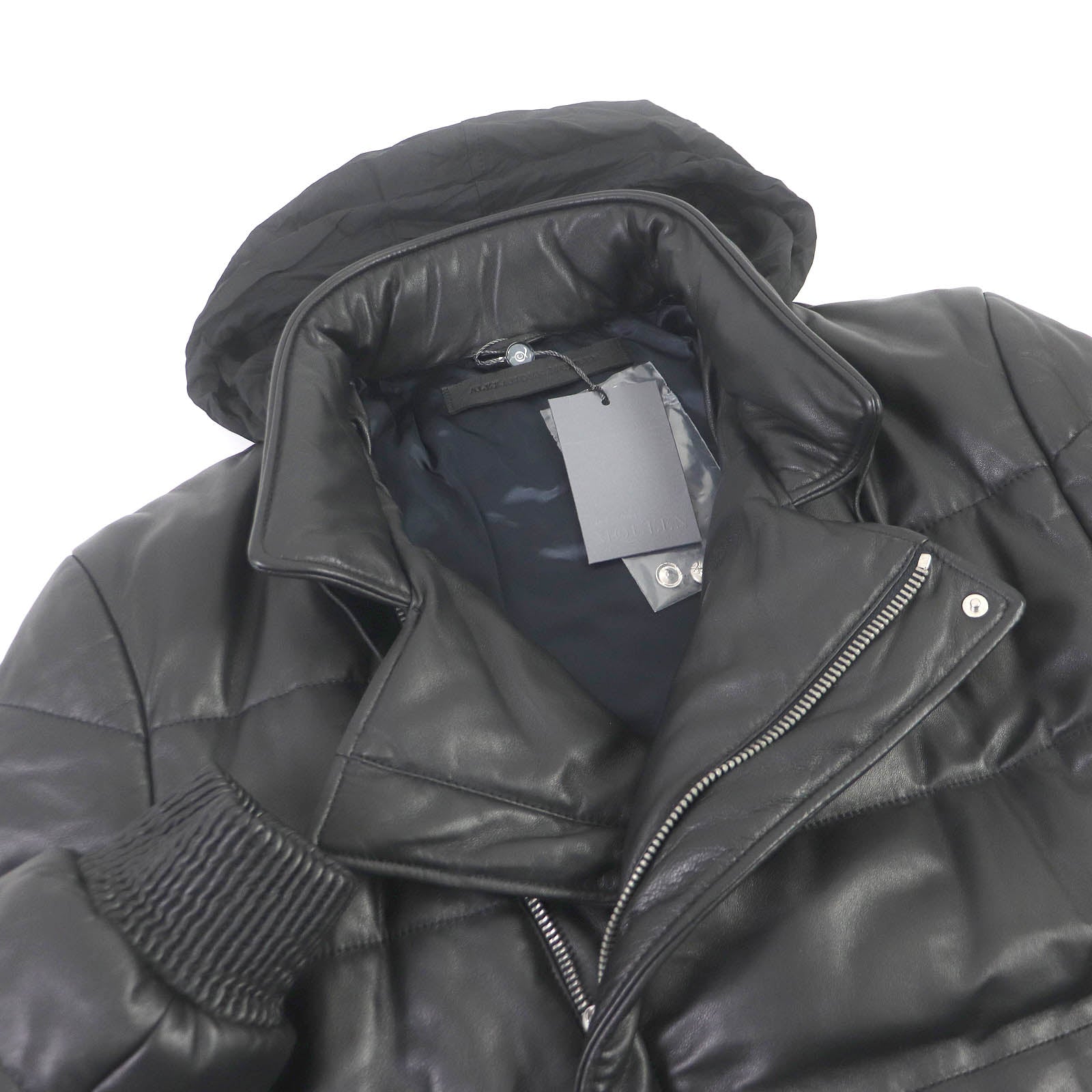 Alexander McQueen Lamb Leather Bomber Jacket Black