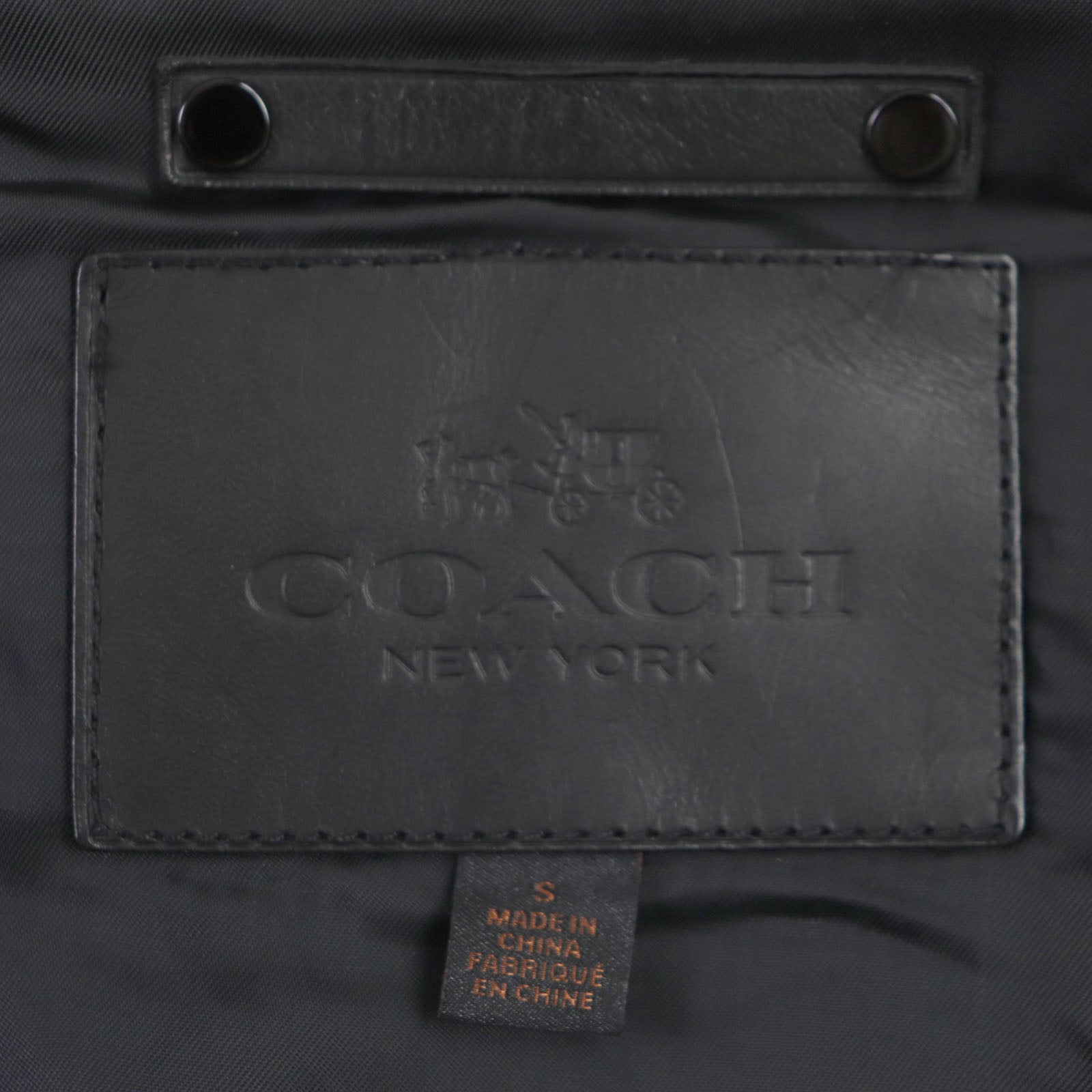 COACH Wool Corduroy Leather Check Shirt Jacket