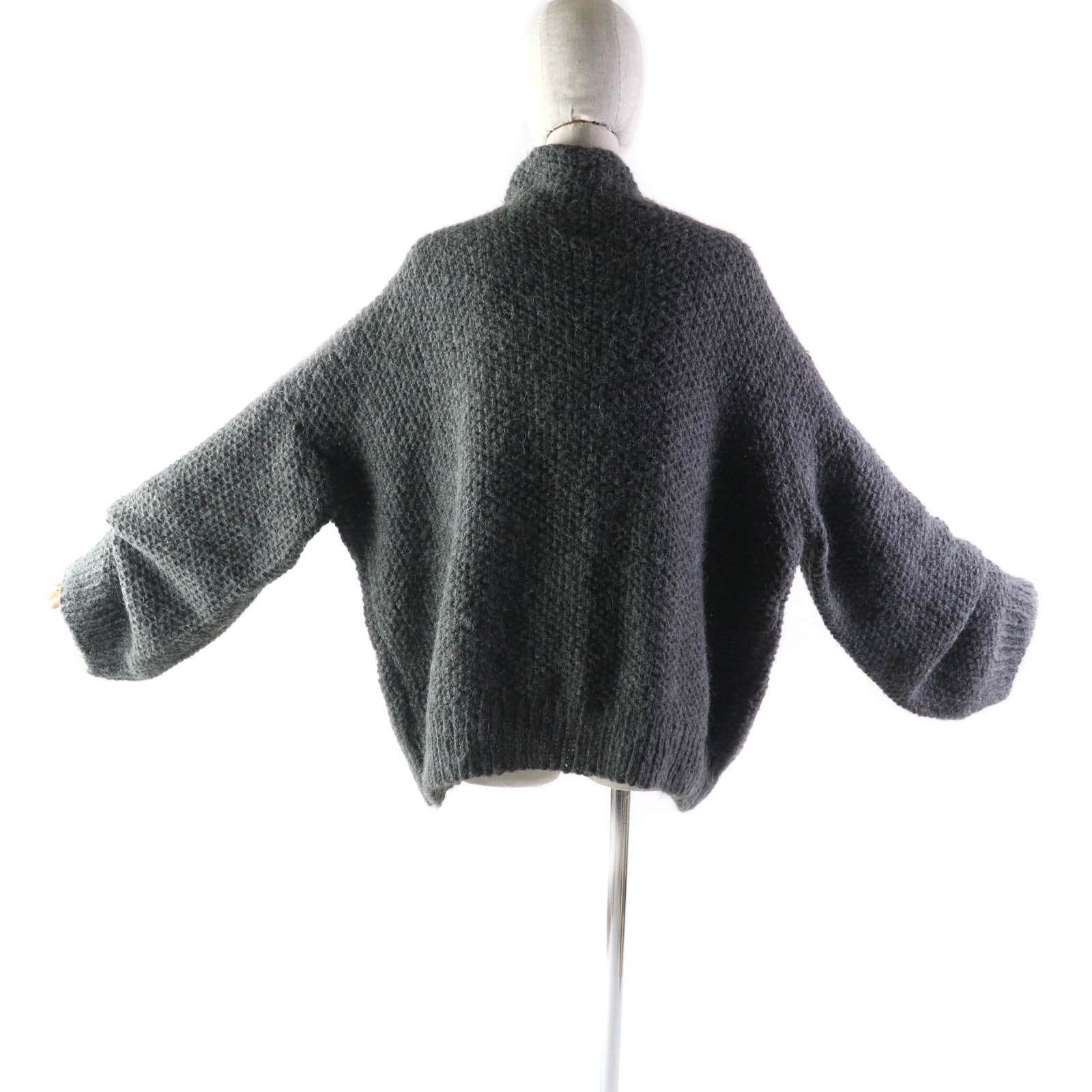 Oversized High Neck Wool Alpaca Sweater Women