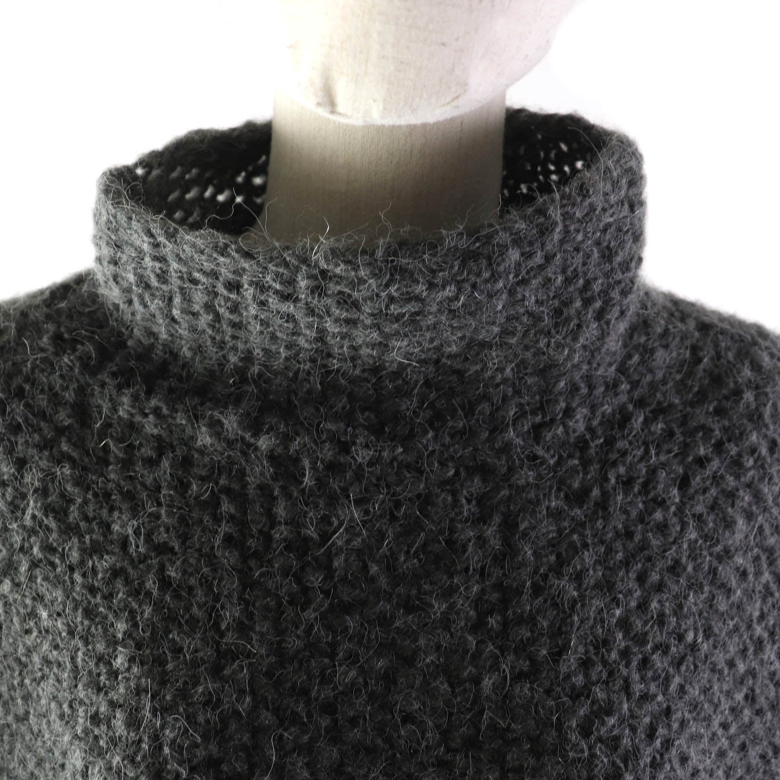 Oversized High Neck Wool Alpaca Sweater Women