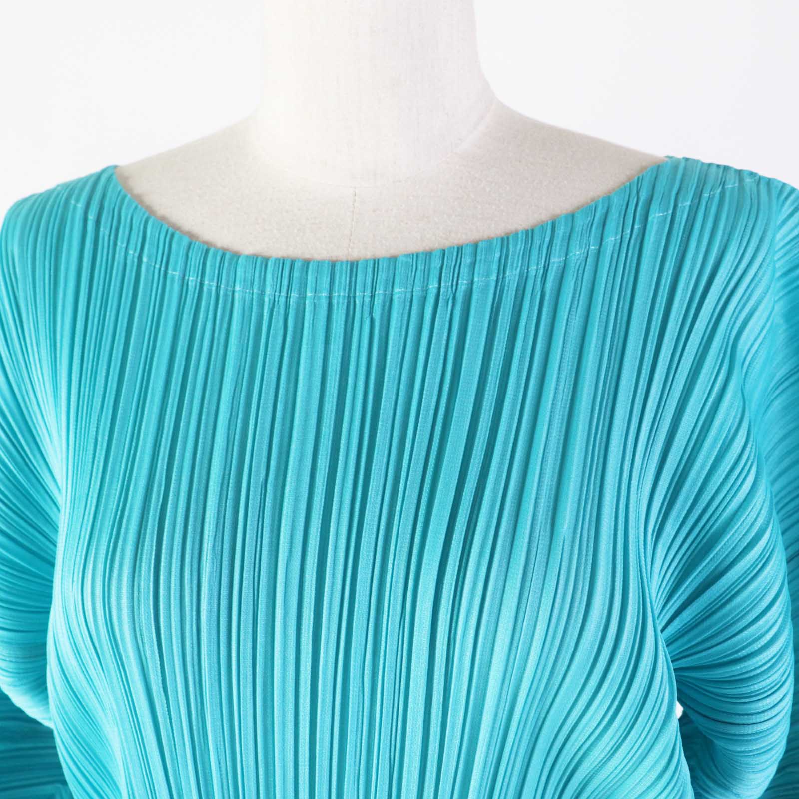 Issey Miyake Turquoise Polyester Top