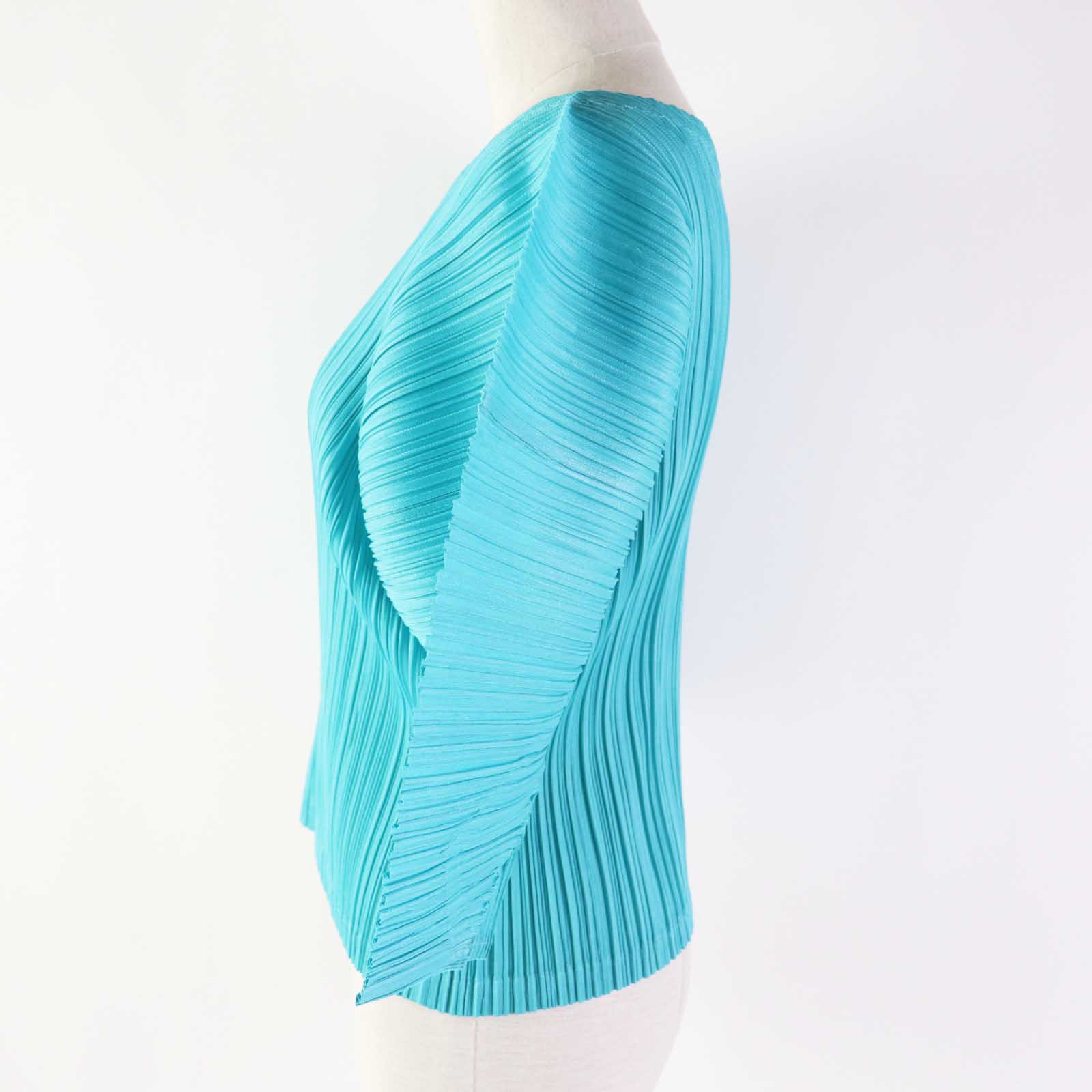 Issey Miyake Turquoise Polyester Top