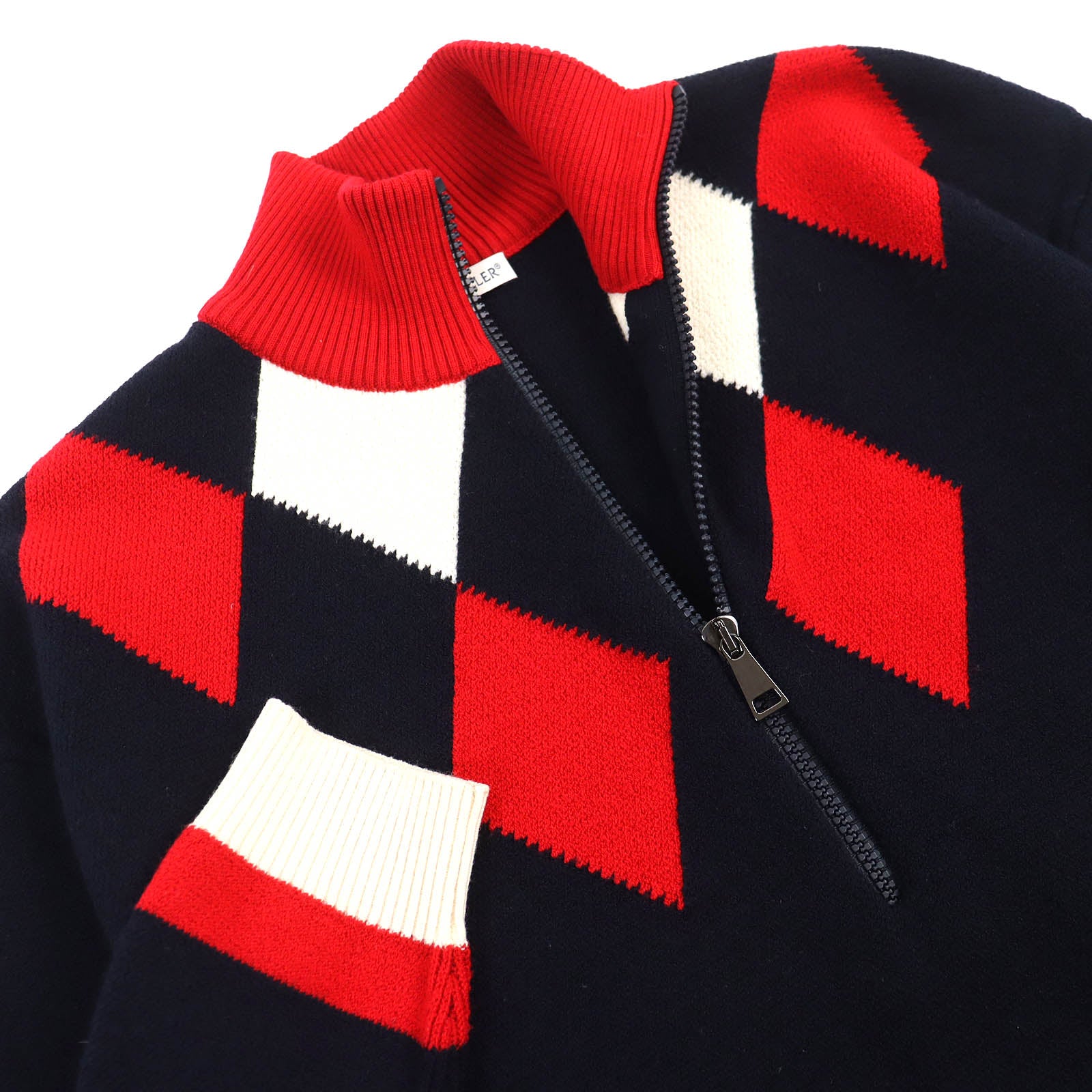 Moncler Wool Polyester Knit High Neck Sweater S