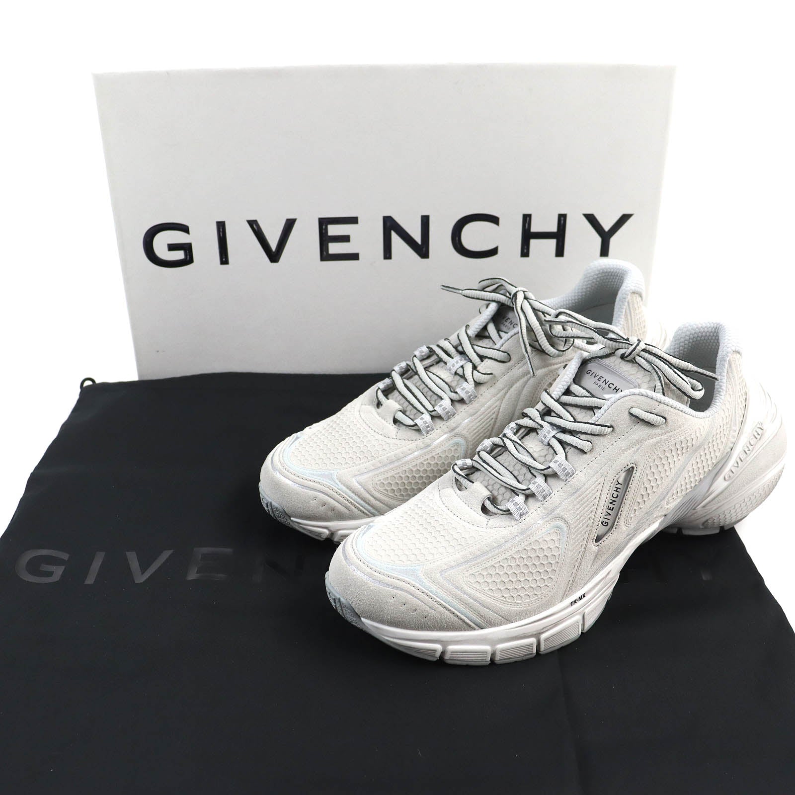 Givenchy TK-MX Runner Leather Sneakers Light Gray