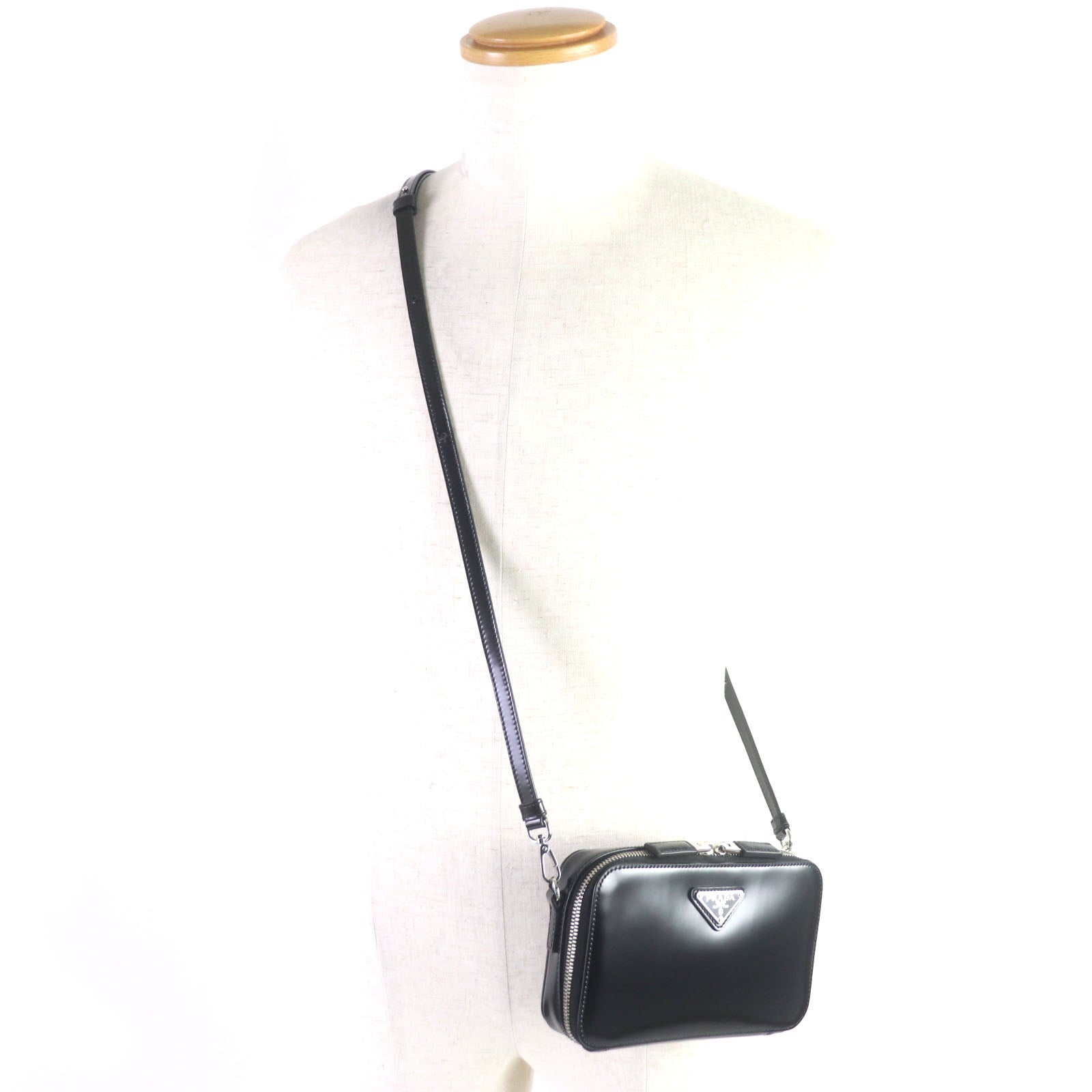 Prada Brushed Leather Shoulder Bag 2VH173