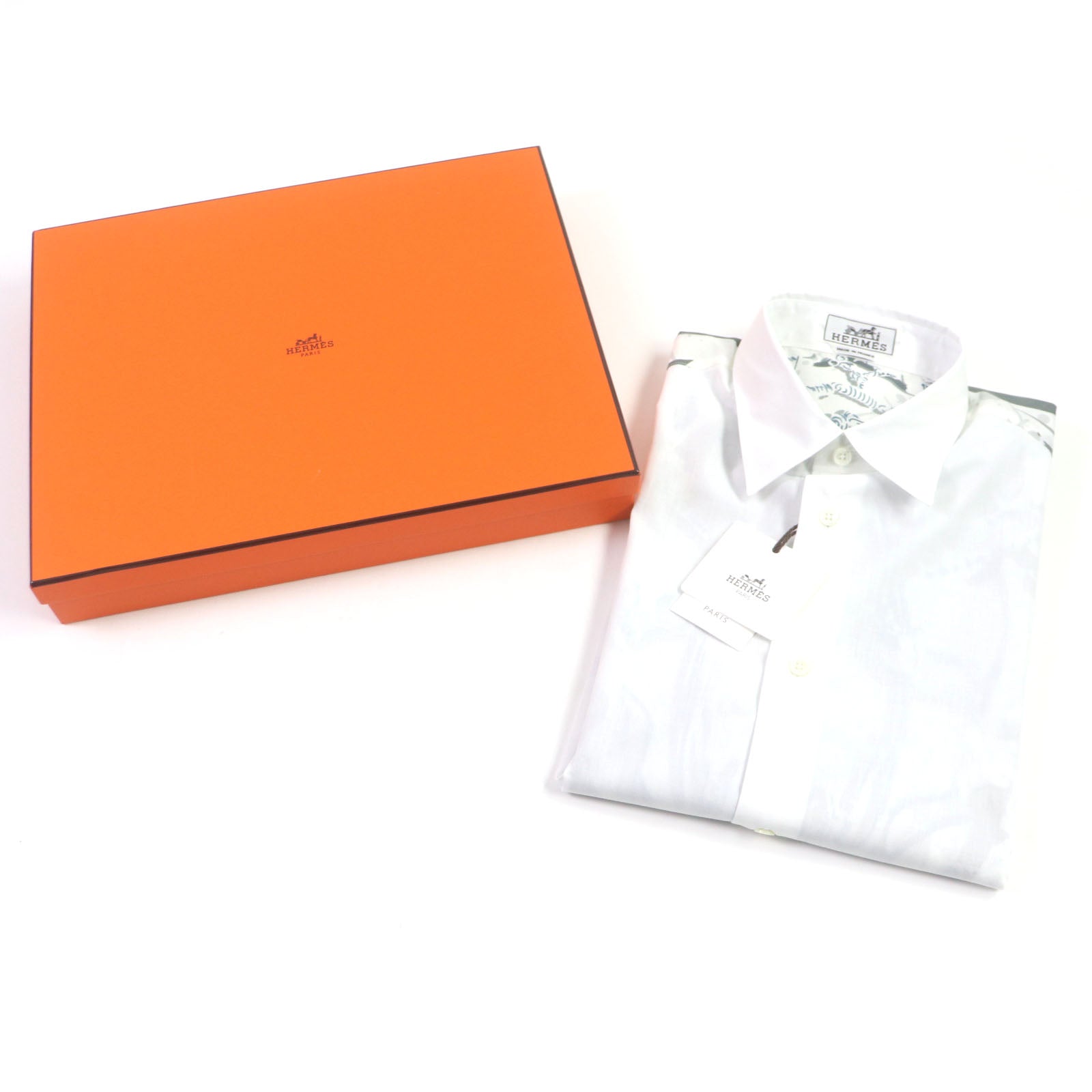 Hermes Water Snake Cotton Long Sleeve Shirt