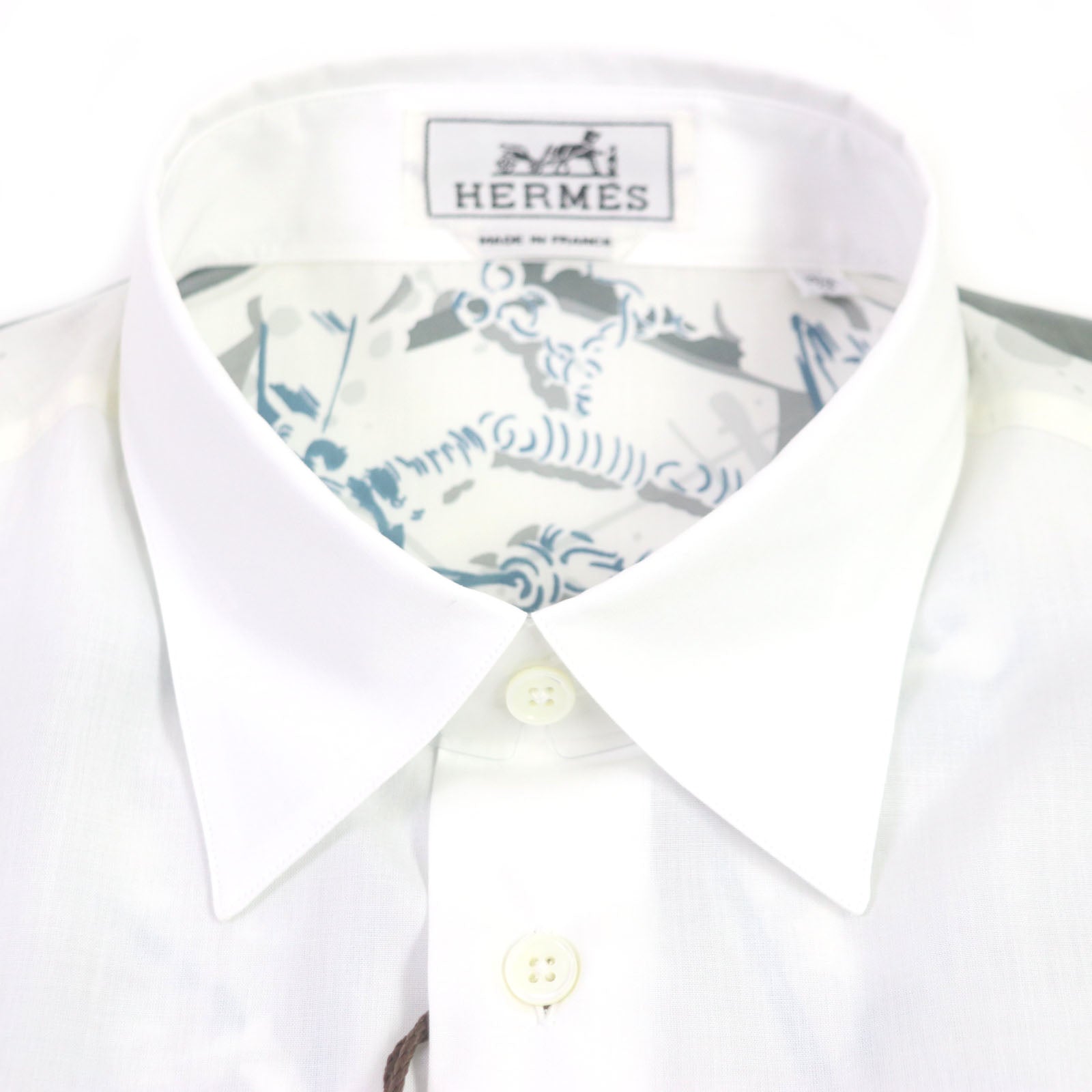 Hermes Water Snake Cotton Long Sleeve Shirt