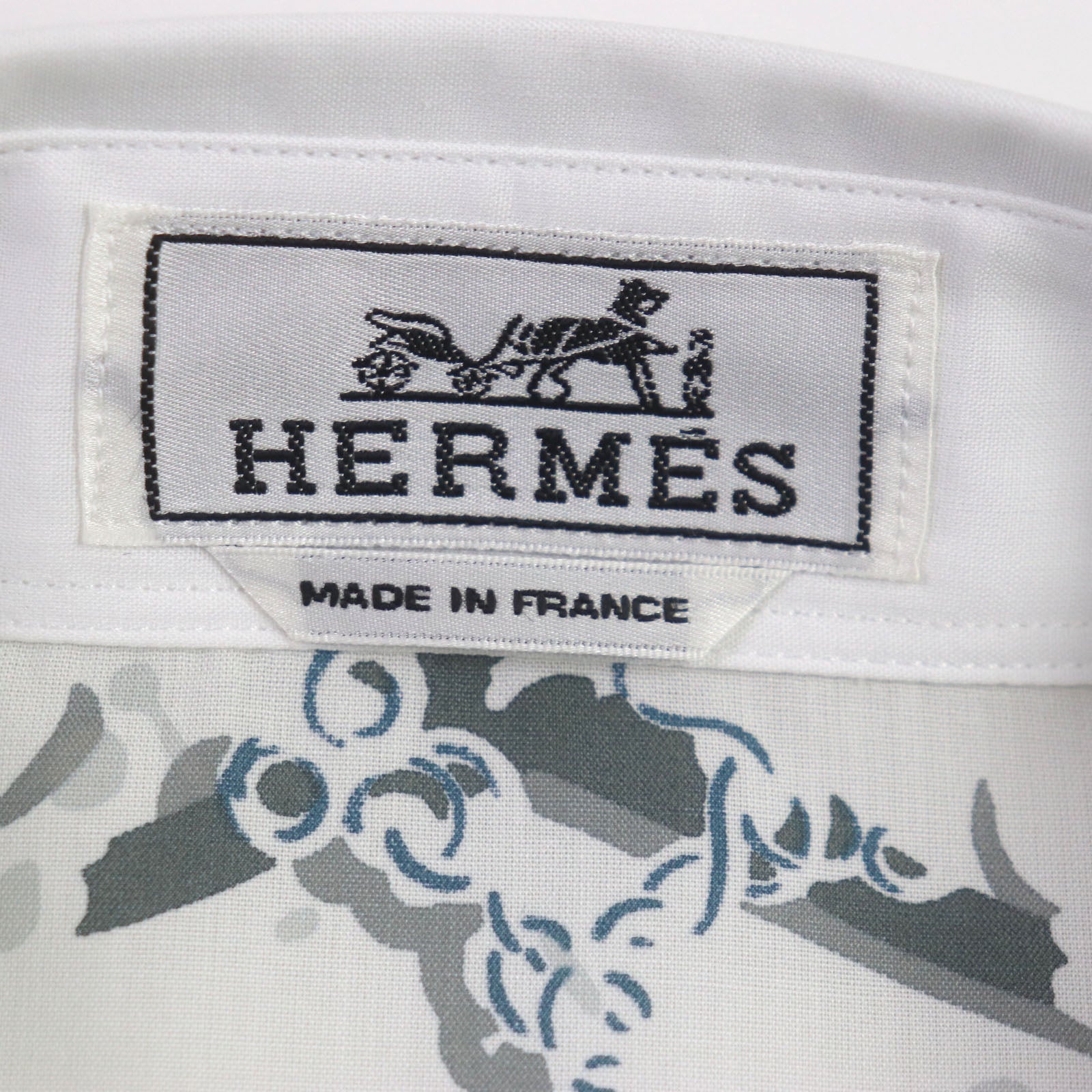 Hermes Water Snake Cotton Long Sleeve Shirt