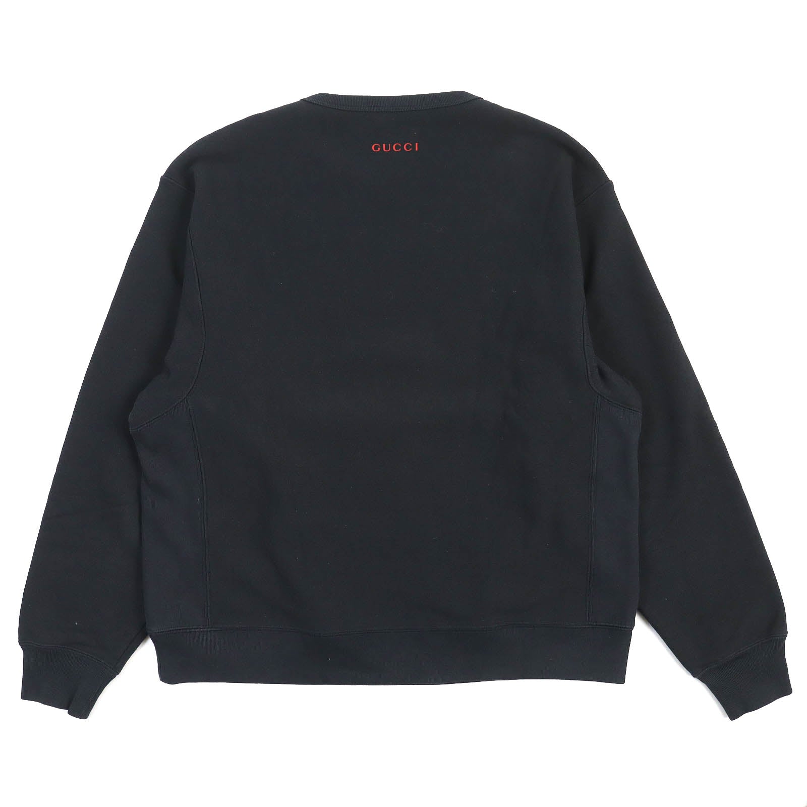 GUCCI Cotton Sweatshirt 563972 Black Red S