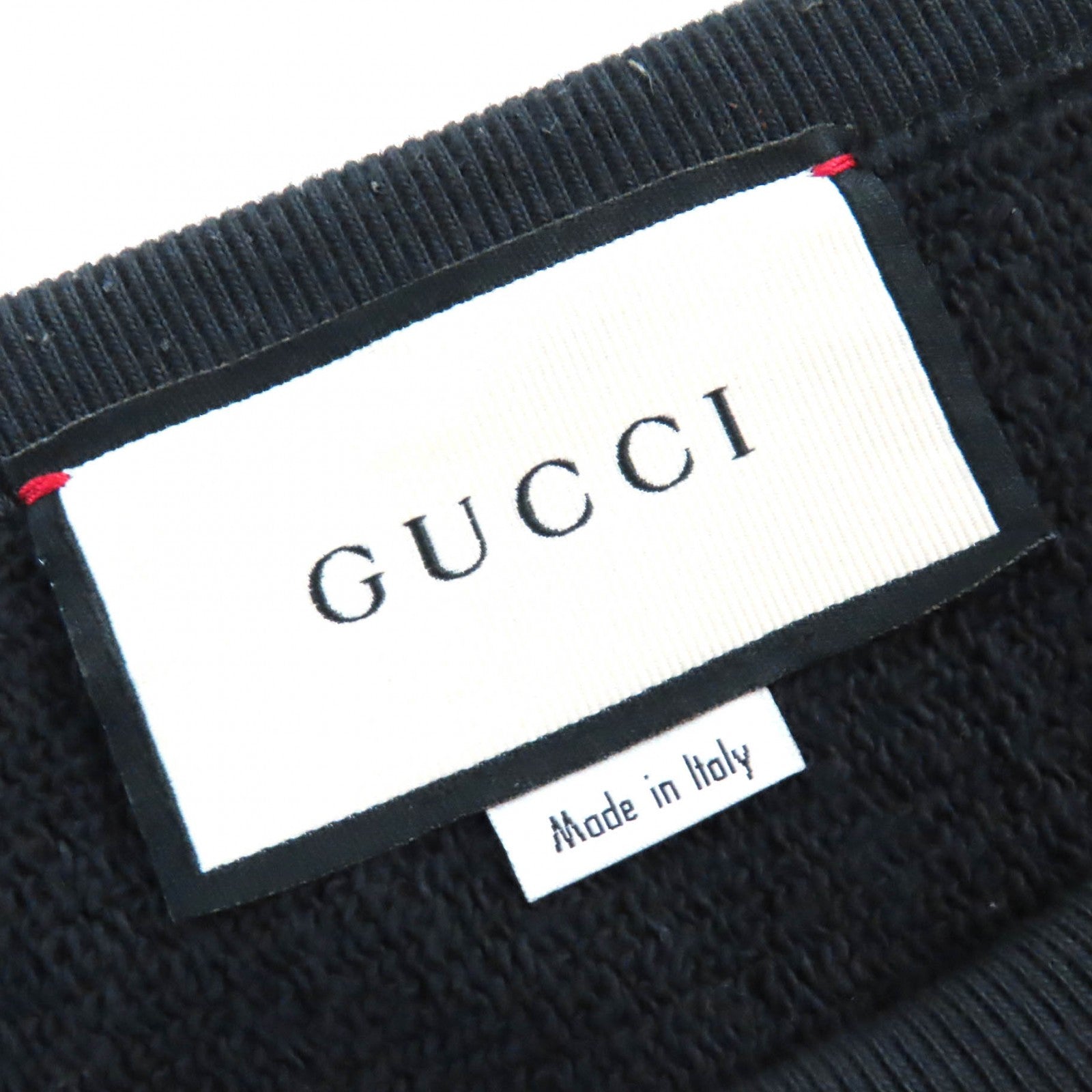 GUCCI Cotton Sweatshirt 563972 Black Red S